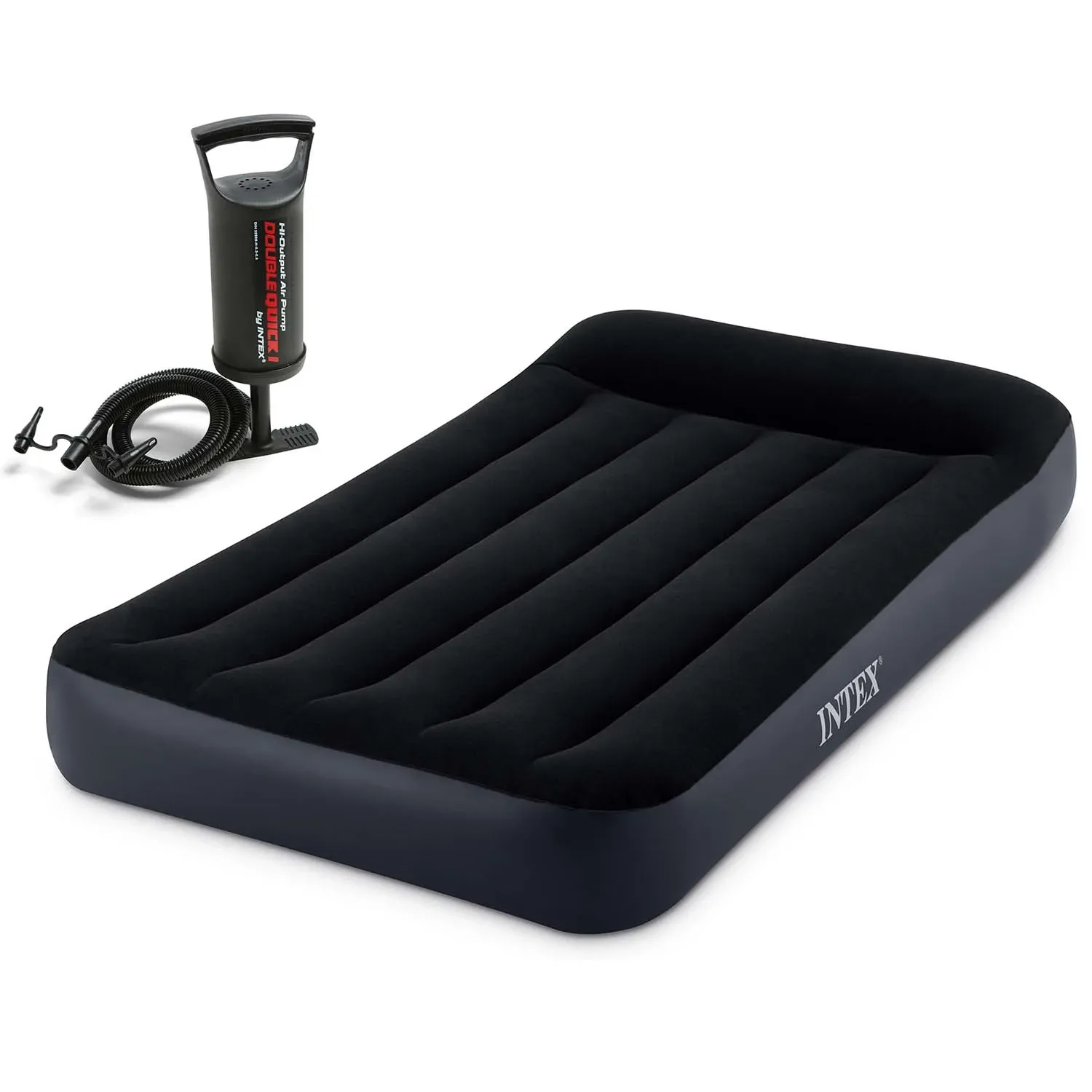 Pripučiamas čiužinys 191x99x25 cm su stūmokliniu pompa INTEX 64141 - nuotrauka 1