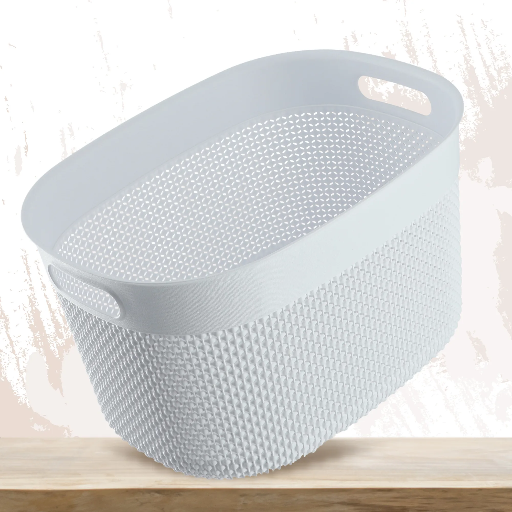 Stačiakampis krepšys 18 l Curver Filo perdirbtas, baltas