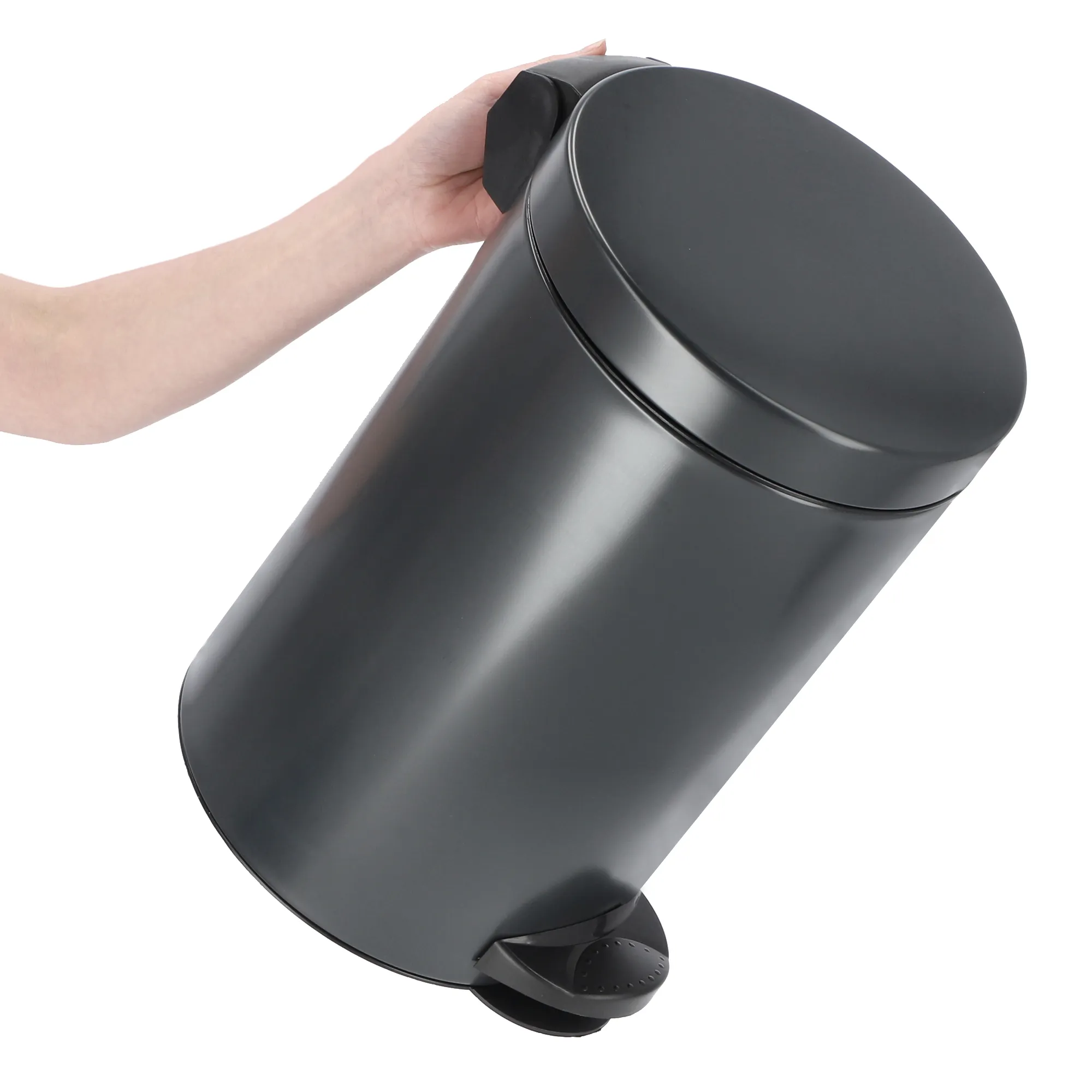 „Melfi“ 14 l plieninė šiukšliadėžė, juoda