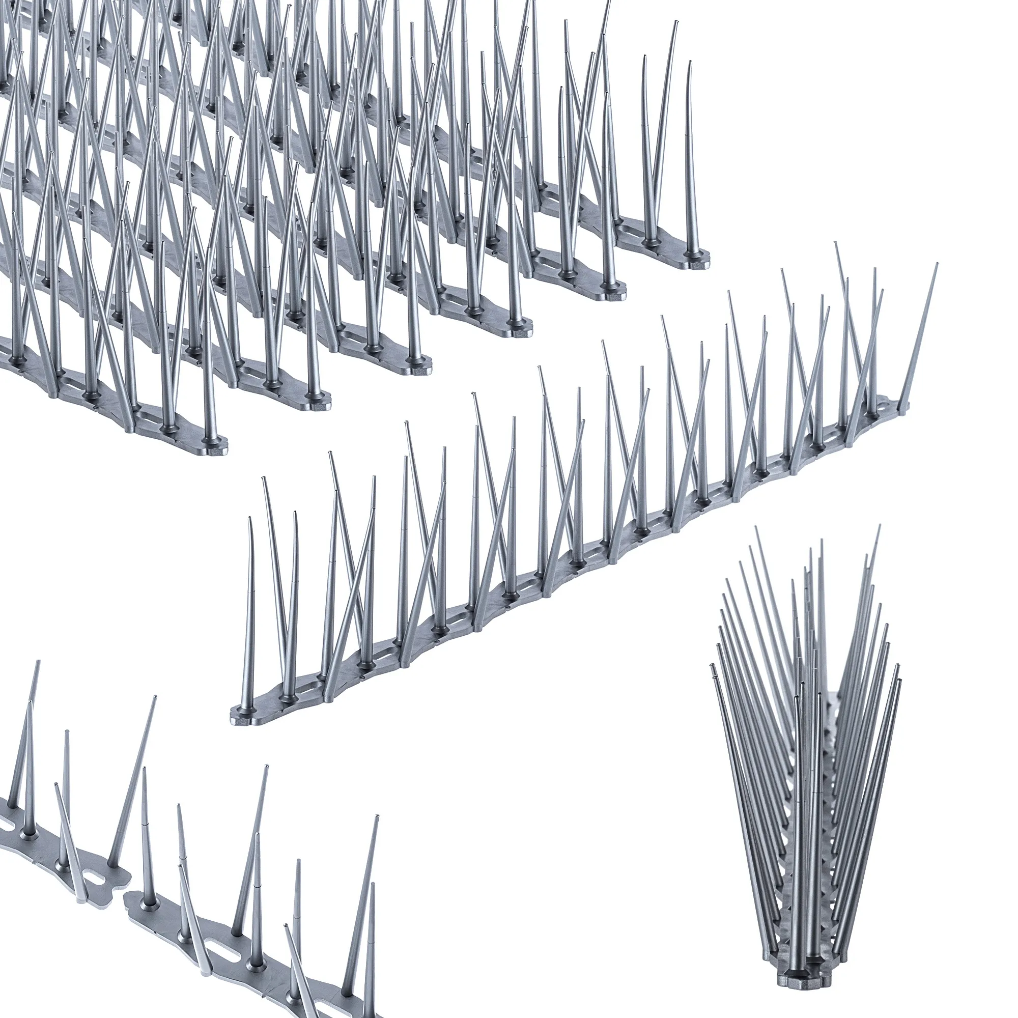 „Dierre“ paukščių atbaidymo spygliai, sidabriniai, 6 vnt.
