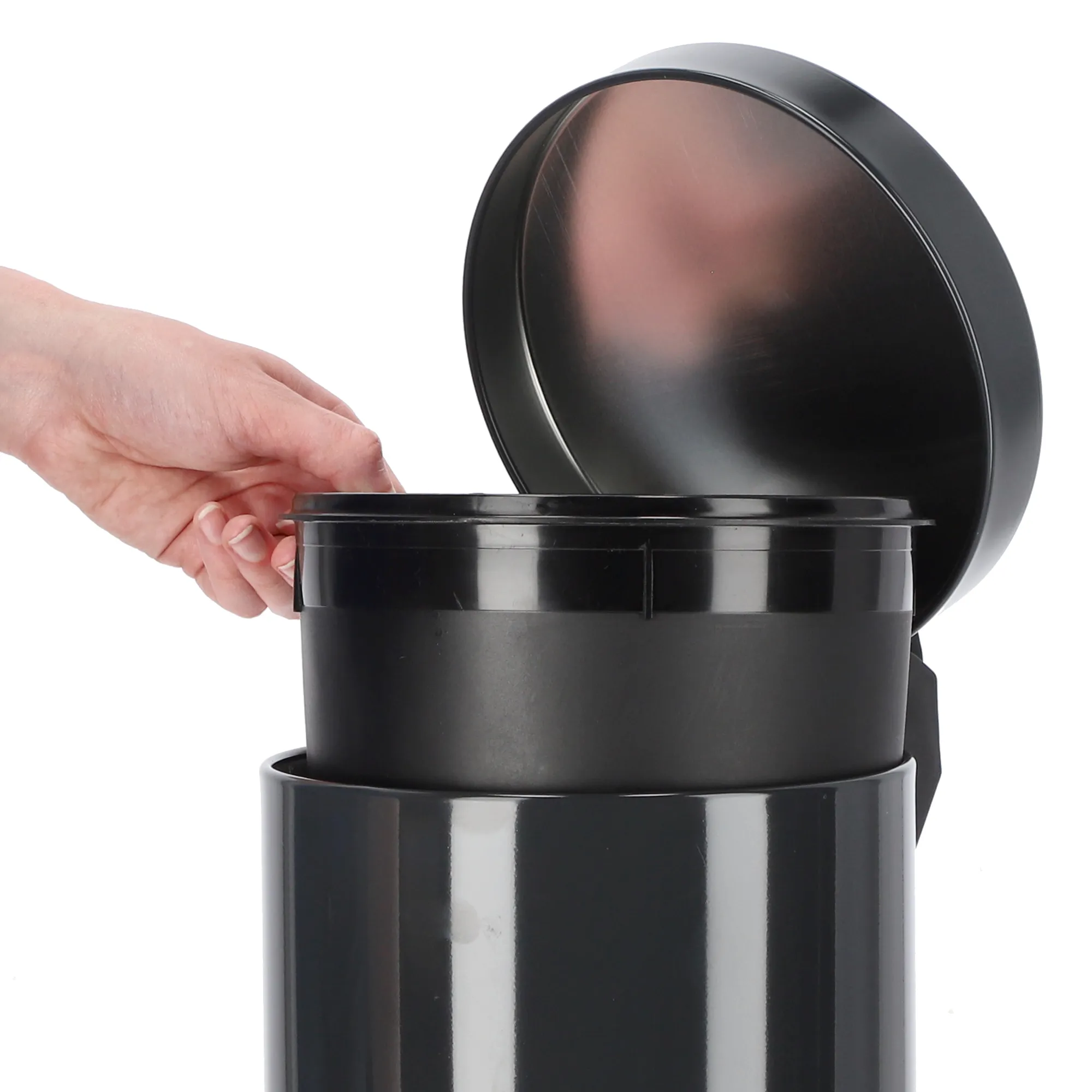 „Melfi“ 5 l plieninė šiukšliadėžė, antracito spalvos