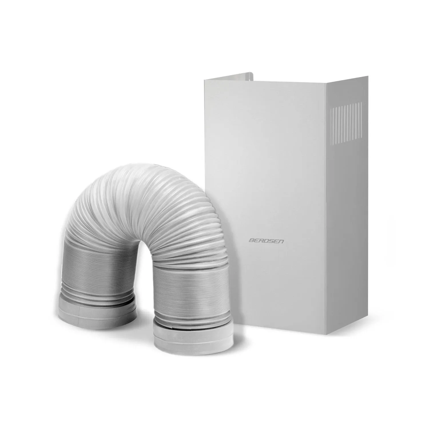 Gartraukis su kaminu, 60 cm, nerūdijančio plieno + juodos spalvos, BT-209 - nuotrauka 1