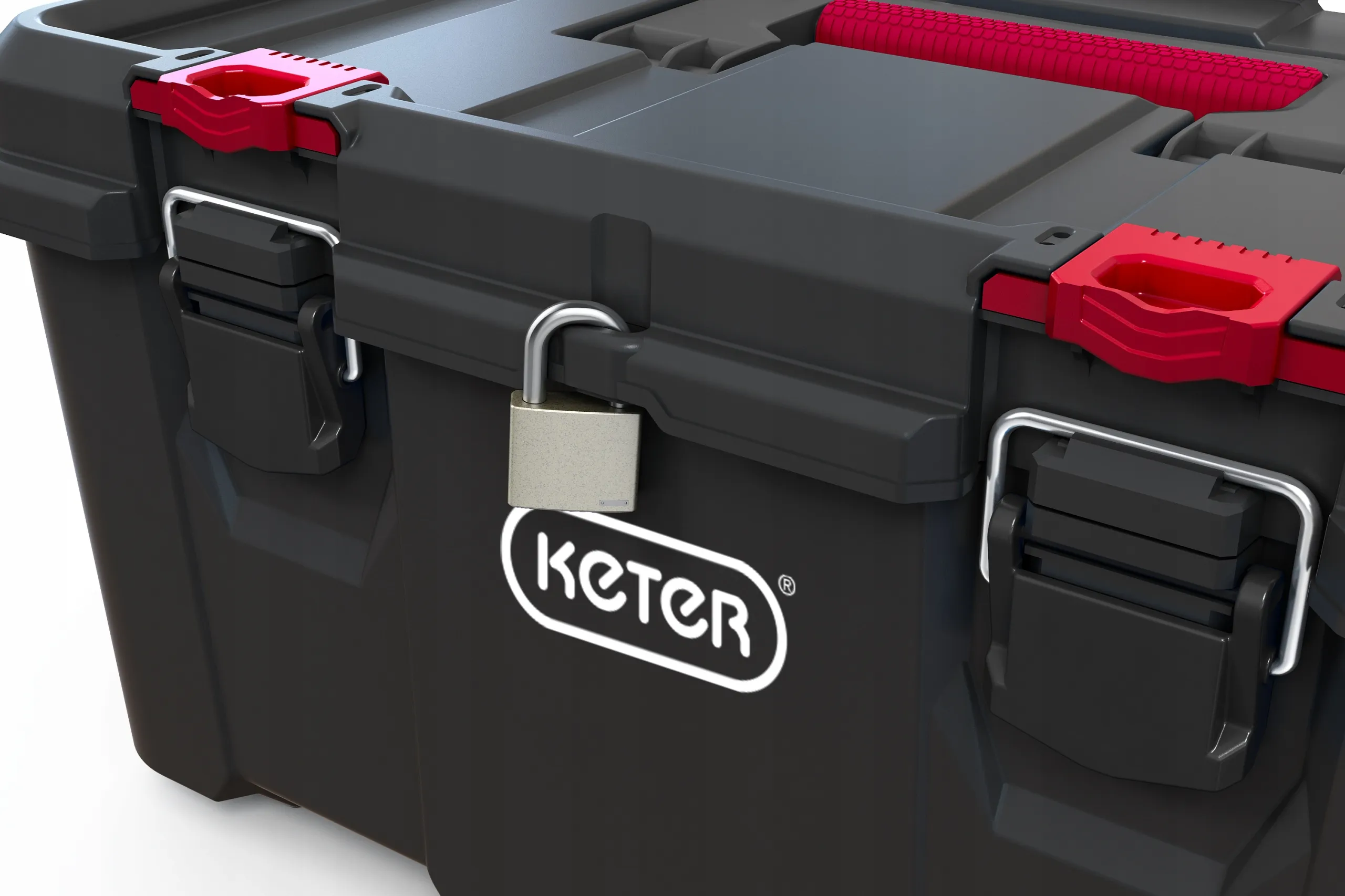 Keter Stack`N`Roll įrankių dėžė 26 x 52 cm, juoda