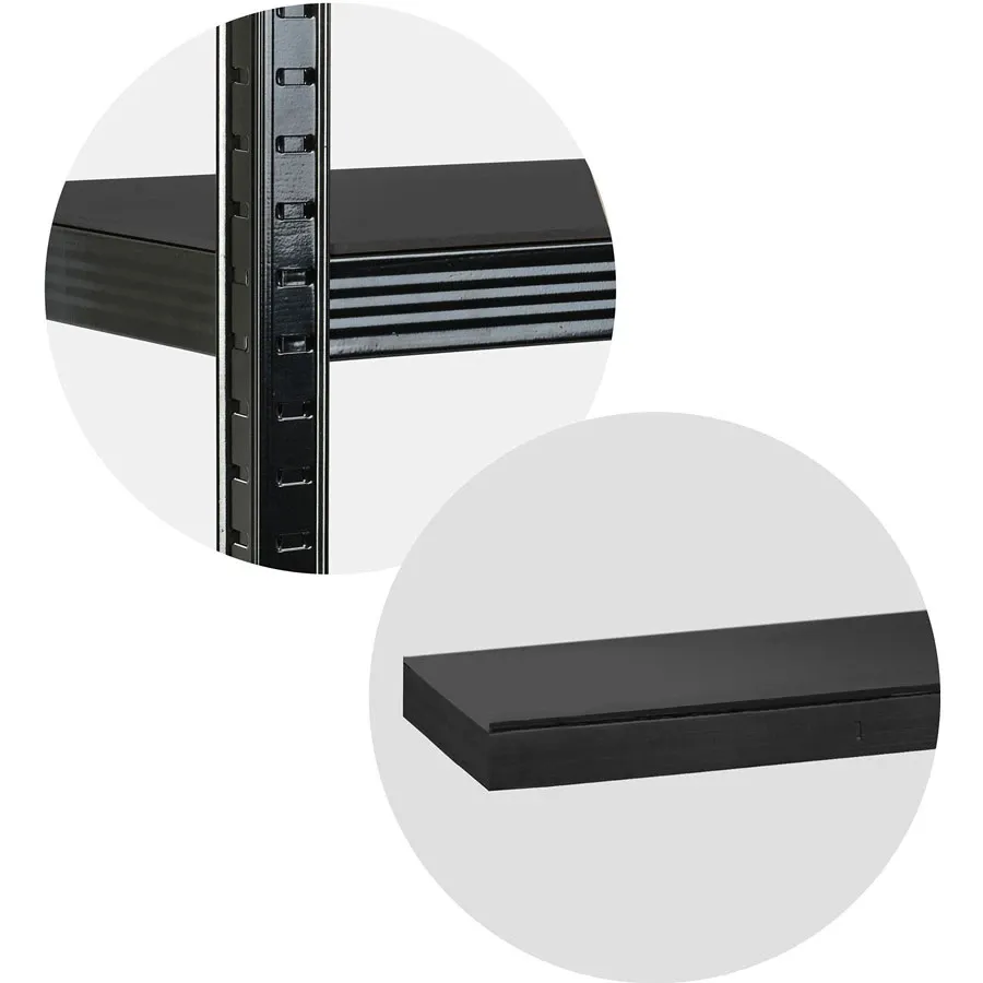 Metalinė daiktų laikymo lentyna 180 x 90 x 40 cm Humberg HR-851 juoda - nuotrauka 1