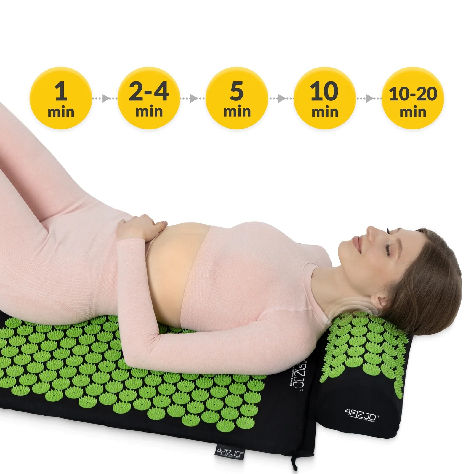 Didelis akupresūros kilimėlis su pagalvėle