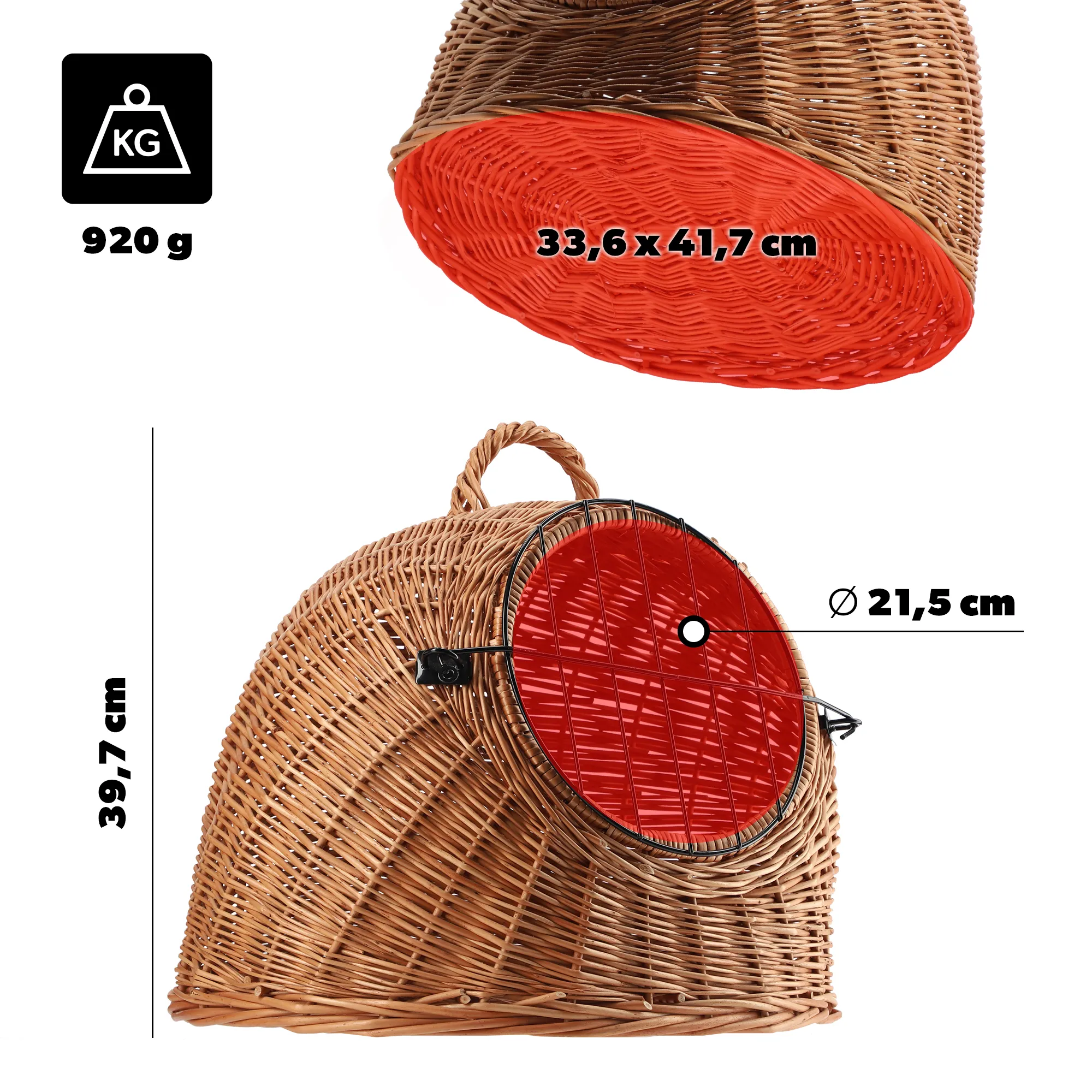 Marra pintas krepšys 33 x 39 cm, rudas