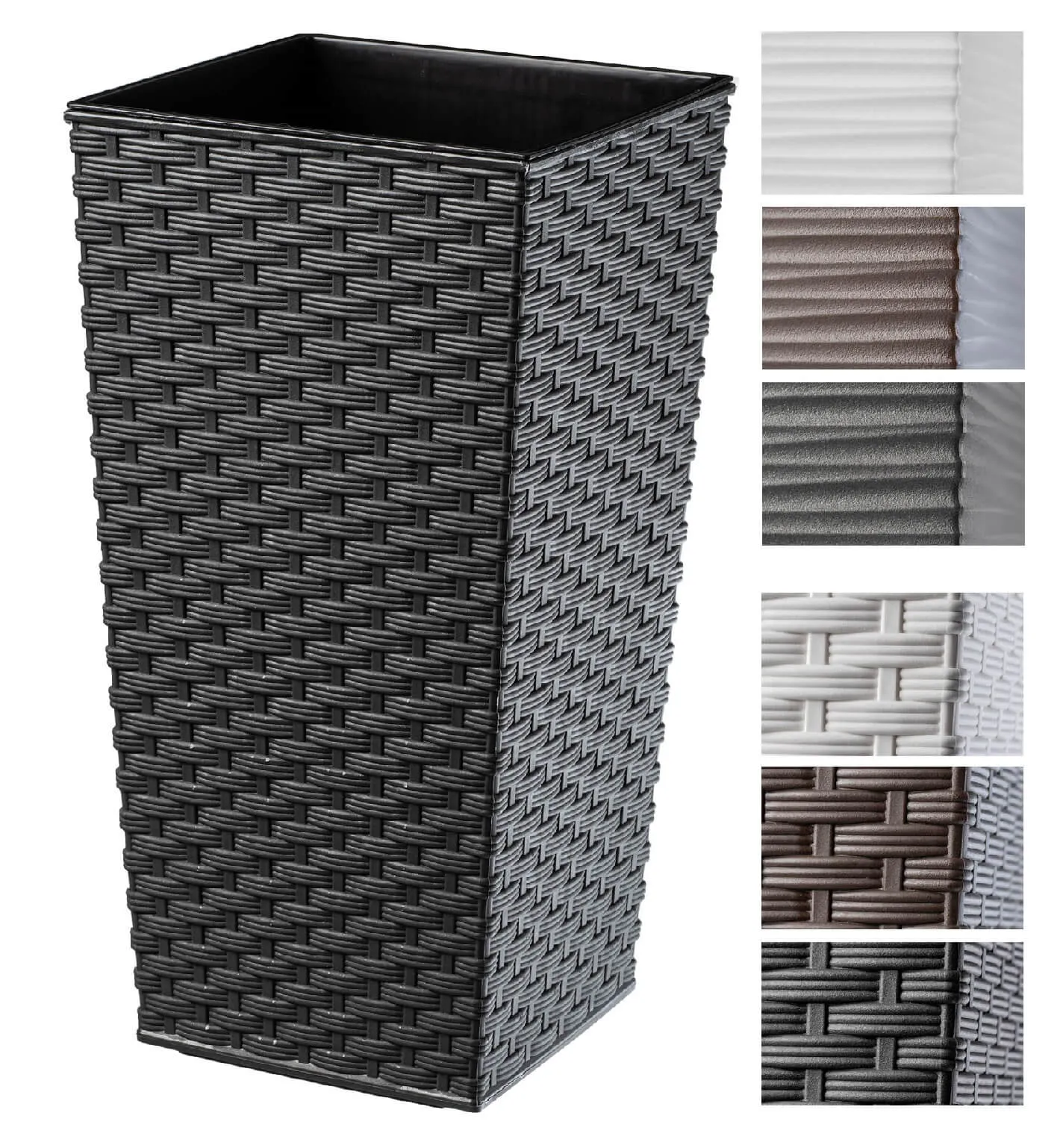 Pesaro rotango gėlių vazonas su įdėklu