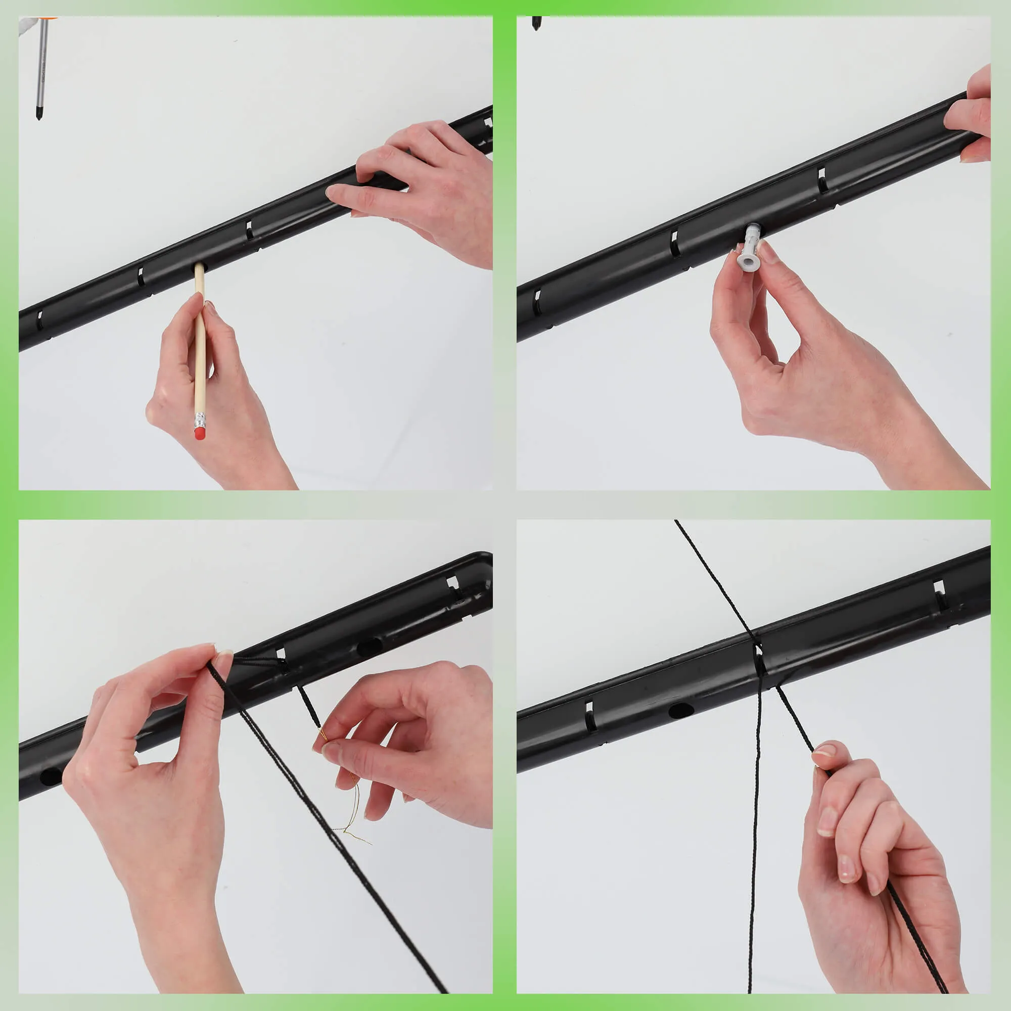 „Torp“ lubinė drabužių džiovyklė, 6 stovai, 160 cm, juoda