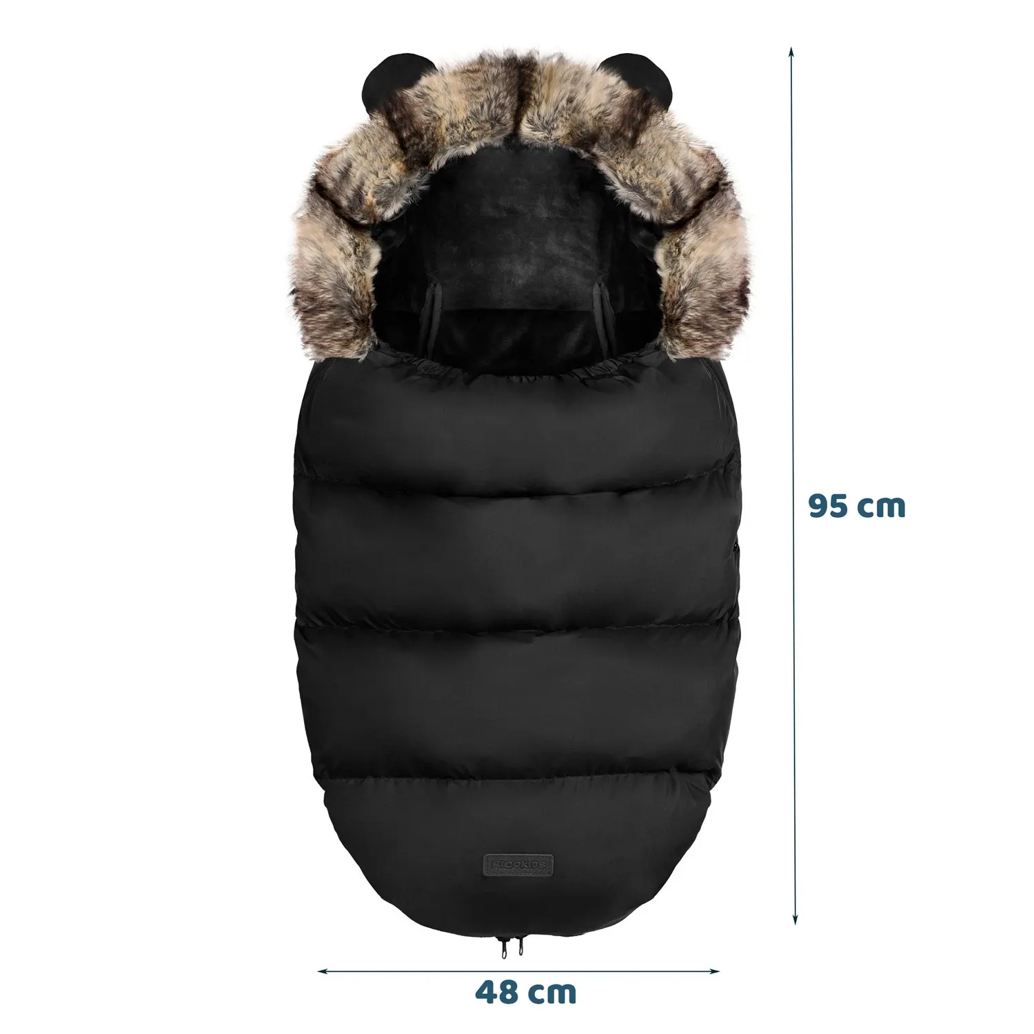 Elmi Ricokids vežimėlio/rogių miegmaišis – juodas - nuotrauka 1