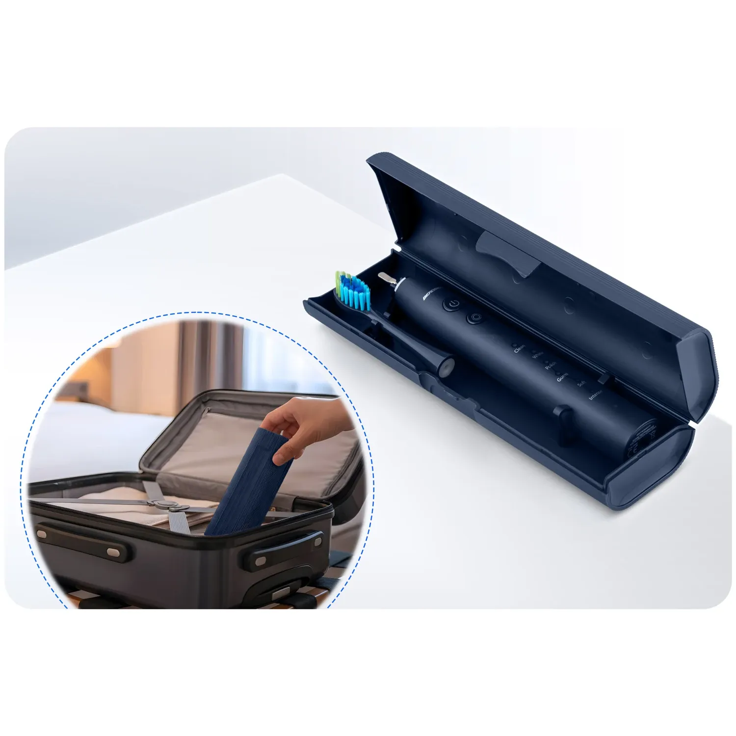 Berdsen Galaxy Sonic dantų šepetėlis tamsiai mėlynas - nuotrauka 1