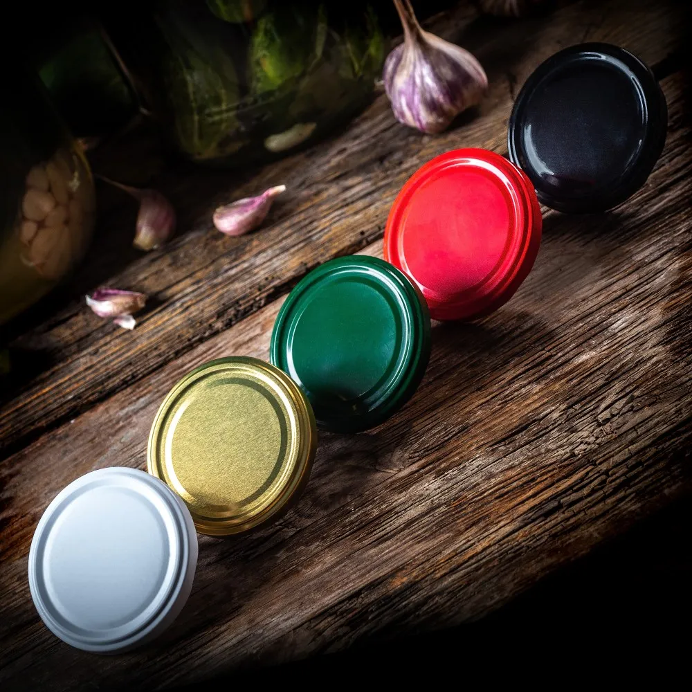 Brest stikliniai indeliai 4 l, 100 mm + balti dangteliai, 12 vnt.