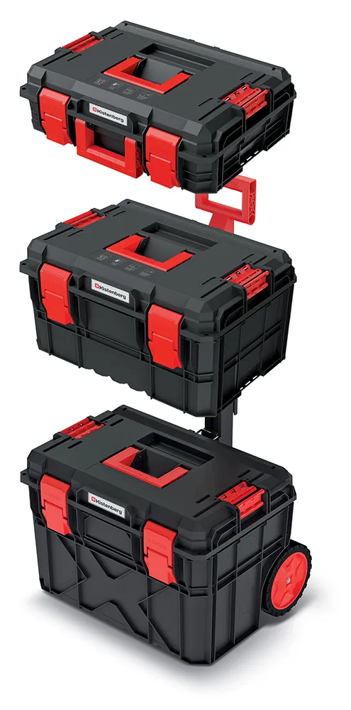 KISTENBERG X Block PRO 3in1 įrankių dėžės rinkinys – KXBS604095 – juoda