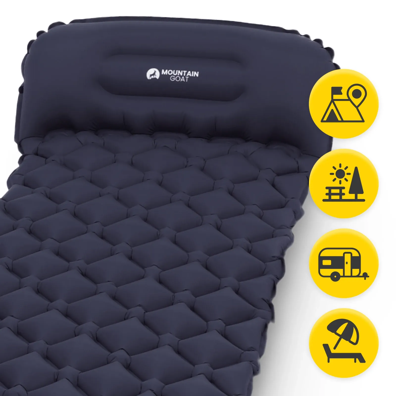 „Mountain Goat“ vienvietis savaime prisipučiantis pripučiamas turistinis čiužinys