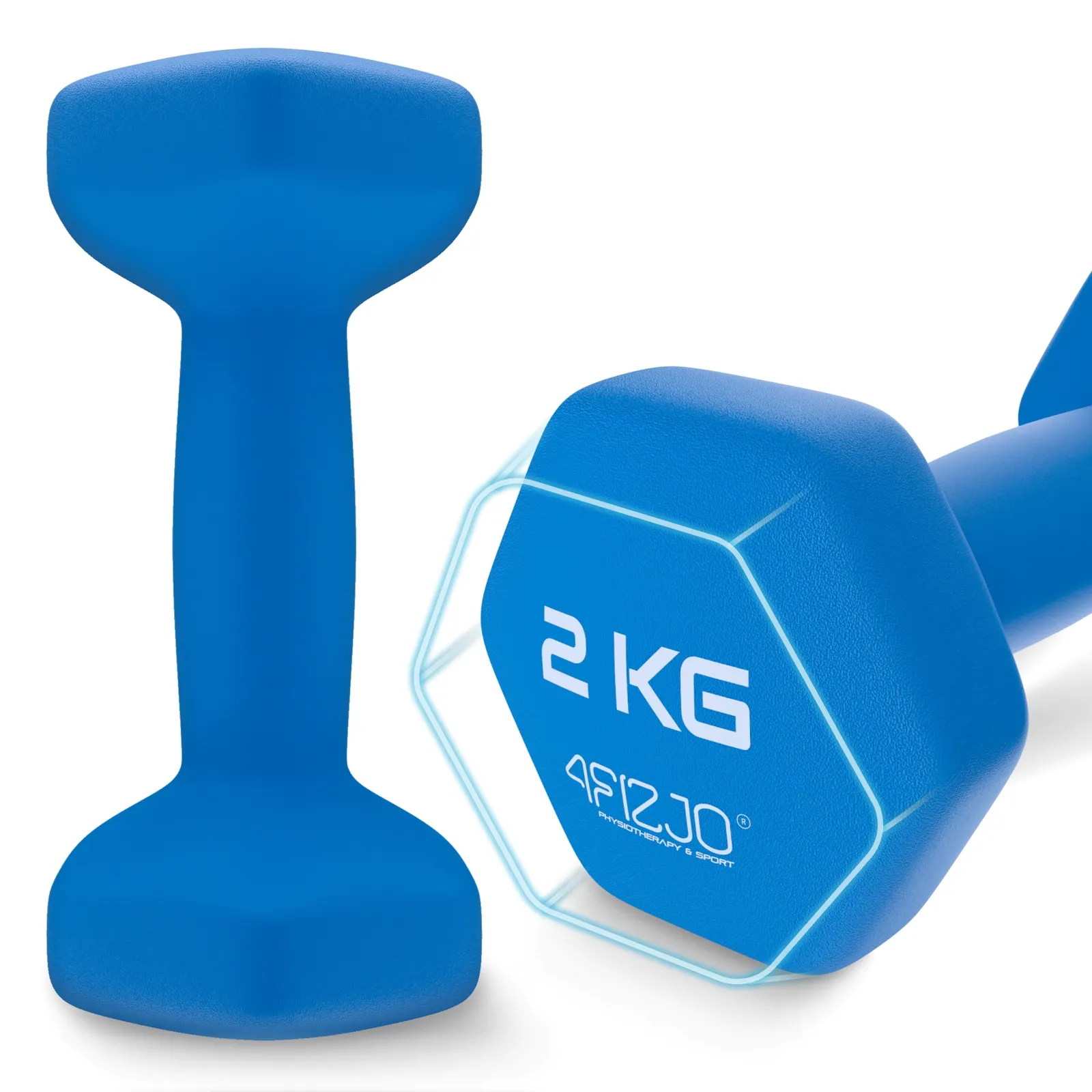 Ketaus hanteliai pratimams Classic 2 x 2 kg