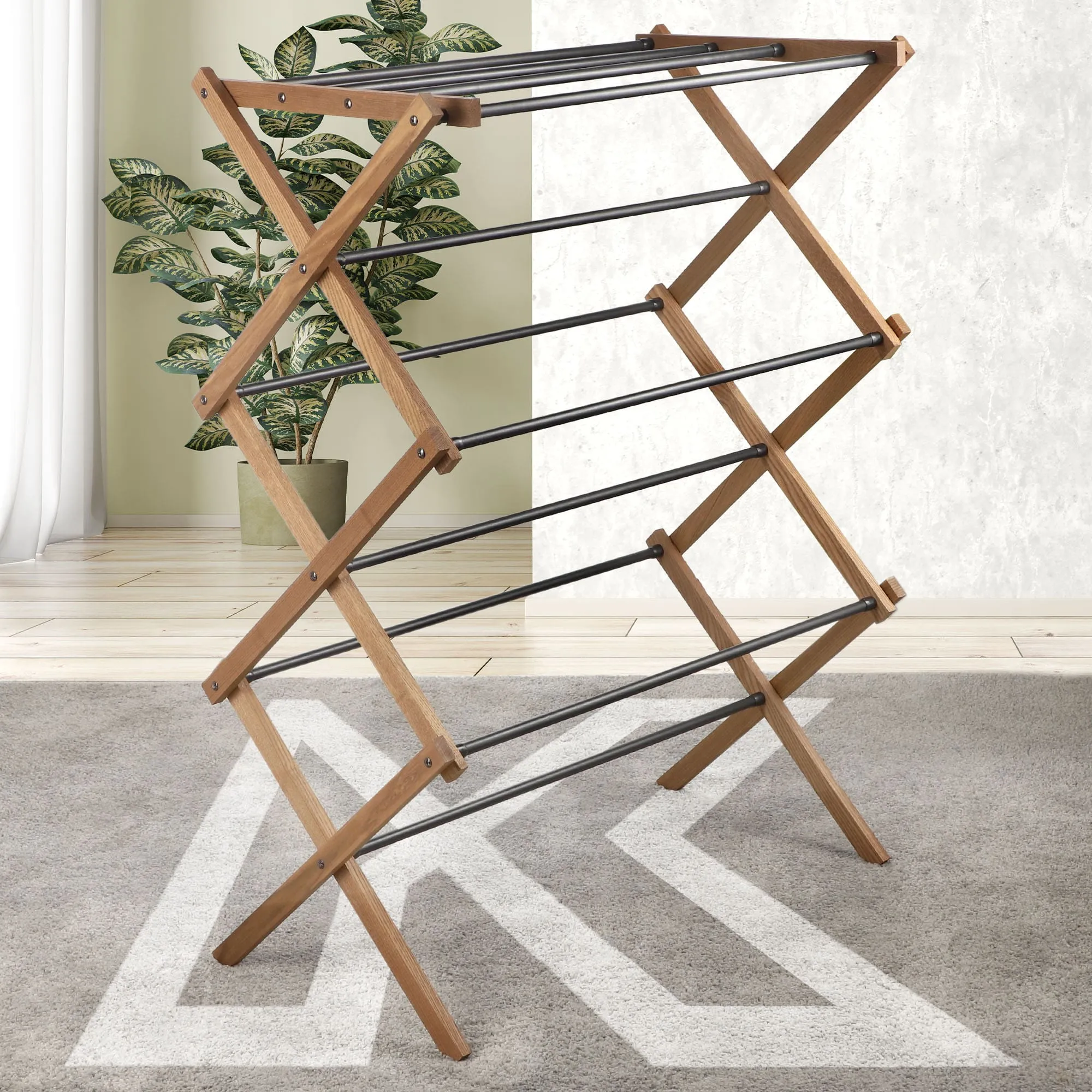 Ferrara medinė džiovyklė su plieniniais strypais, 60 cm