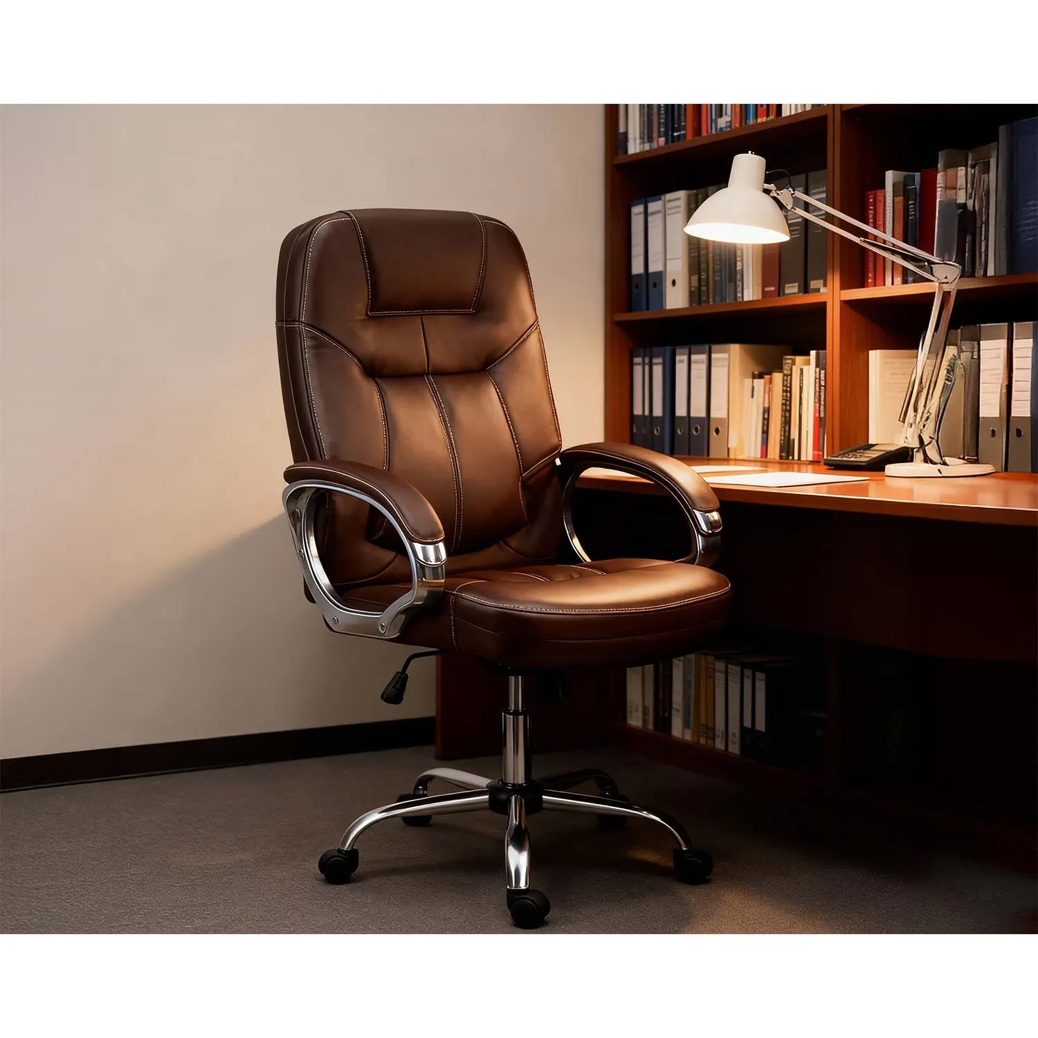 Sofotel tamsiai ruda besisukanti biuro kėdė - nuotrauka 1