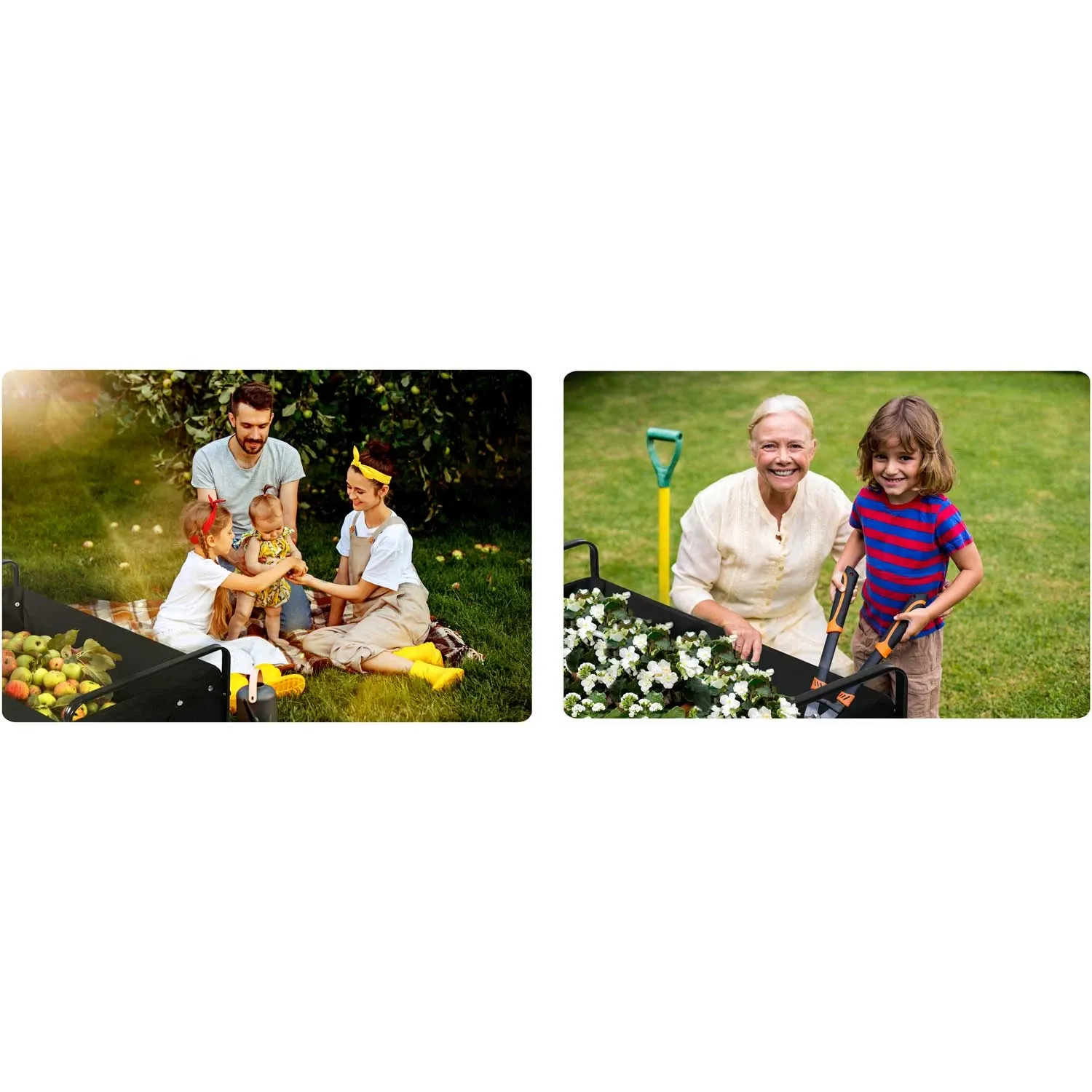 Sulankstomas transportavimo vežimėlis 100l Humberg HM-512 - nuotrauka 1