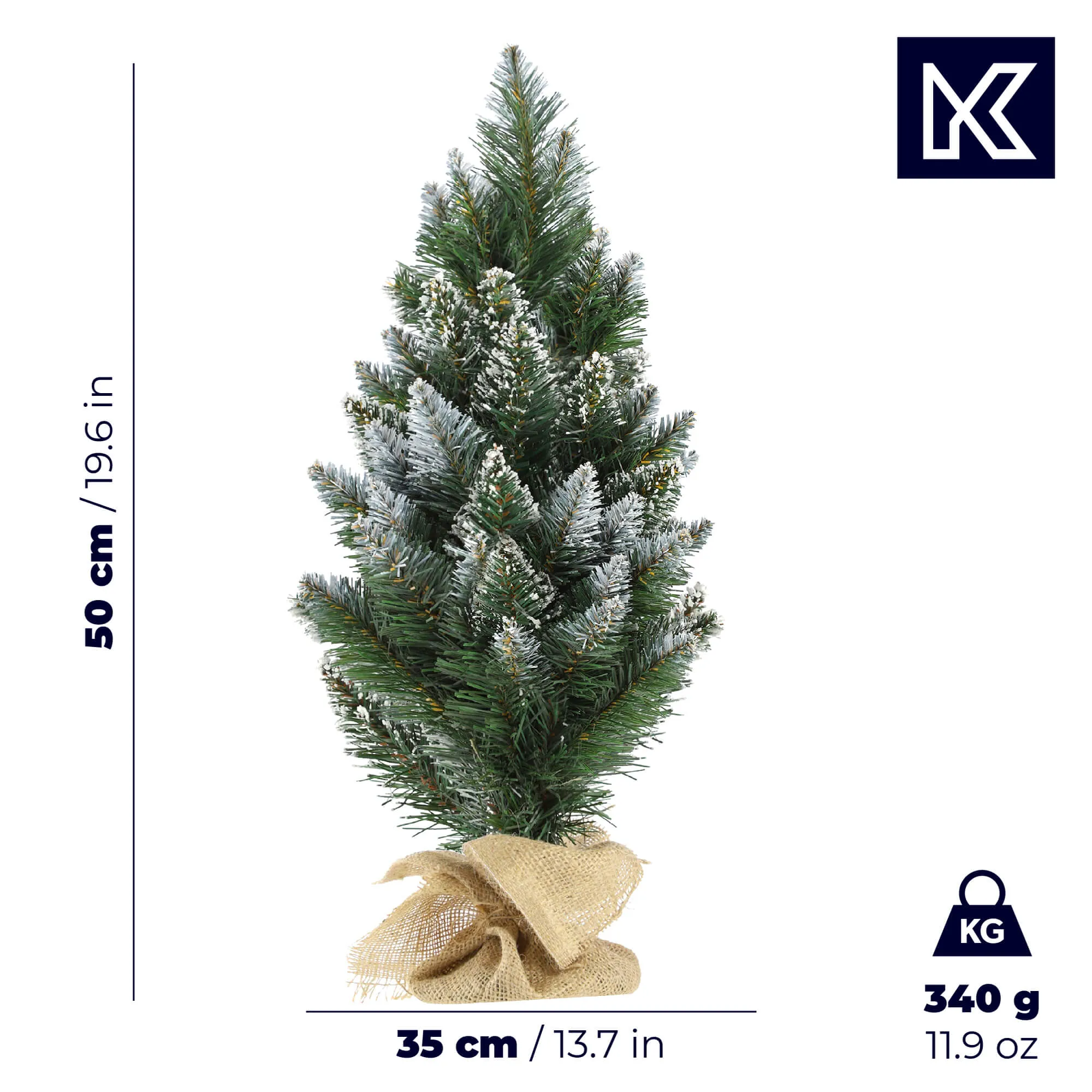 Dirbtinio sniego dengta Kalėdų eglutė 55 cm