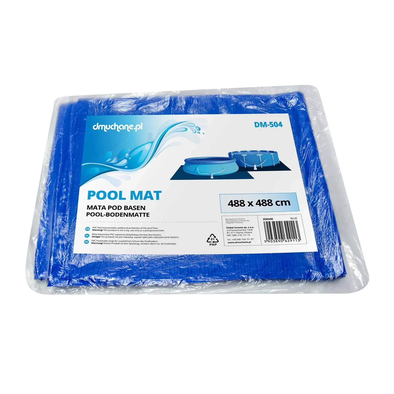 Universalus folijos kilimėlis sodo baseinui 488 x 488 cm DM-504 - nuotrauka 1