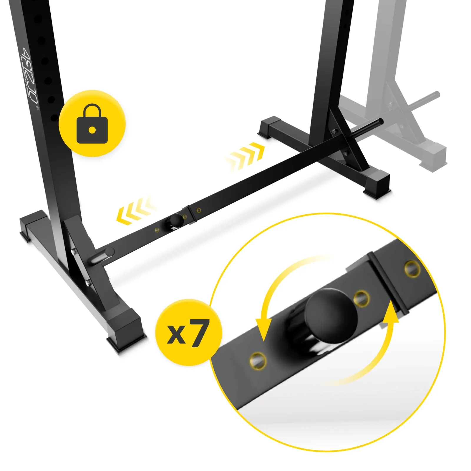 PRO reguliuojamas štangos stovas