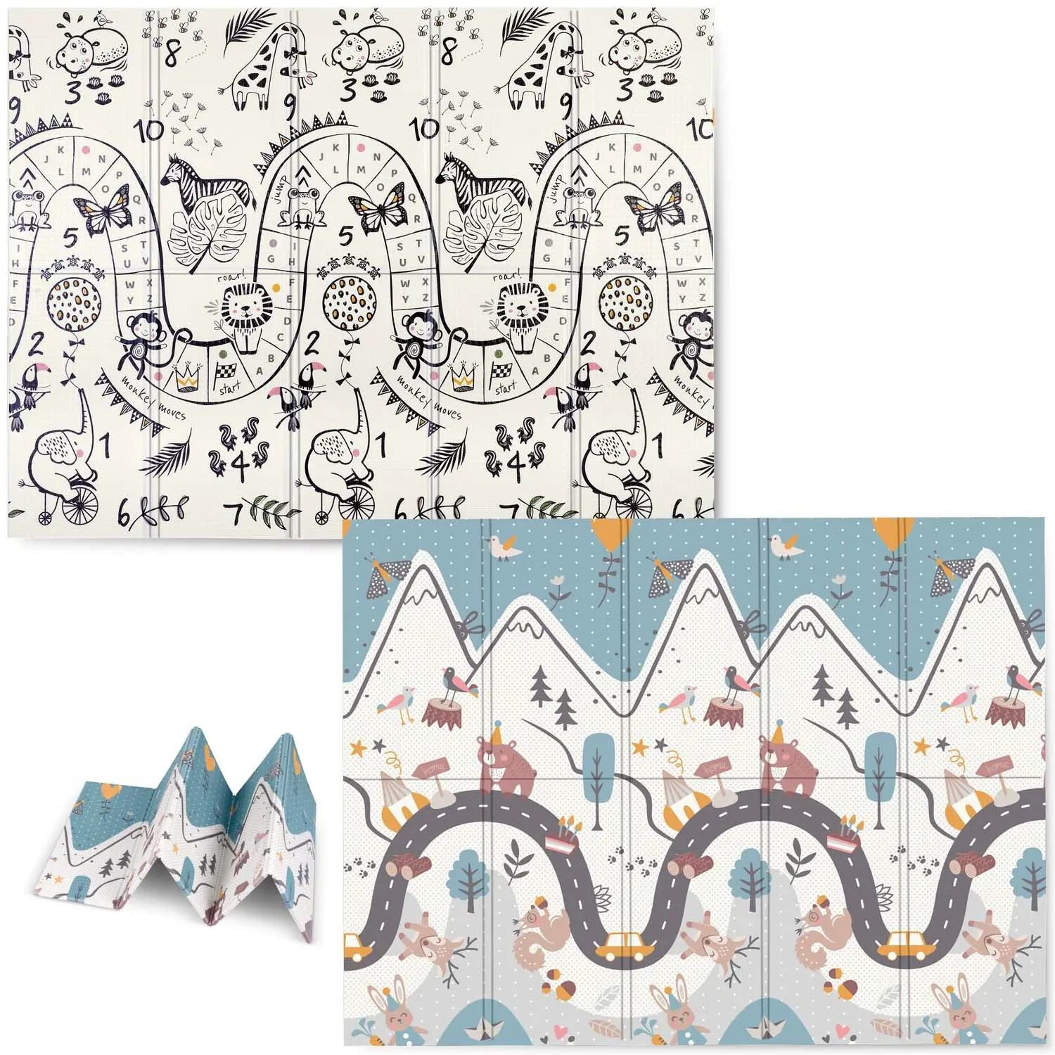 Sulankstomas edukacinis putplasčio kilimėlis 200 x 150 x 1 cm Nukido NK-341 - nuotrauka 1