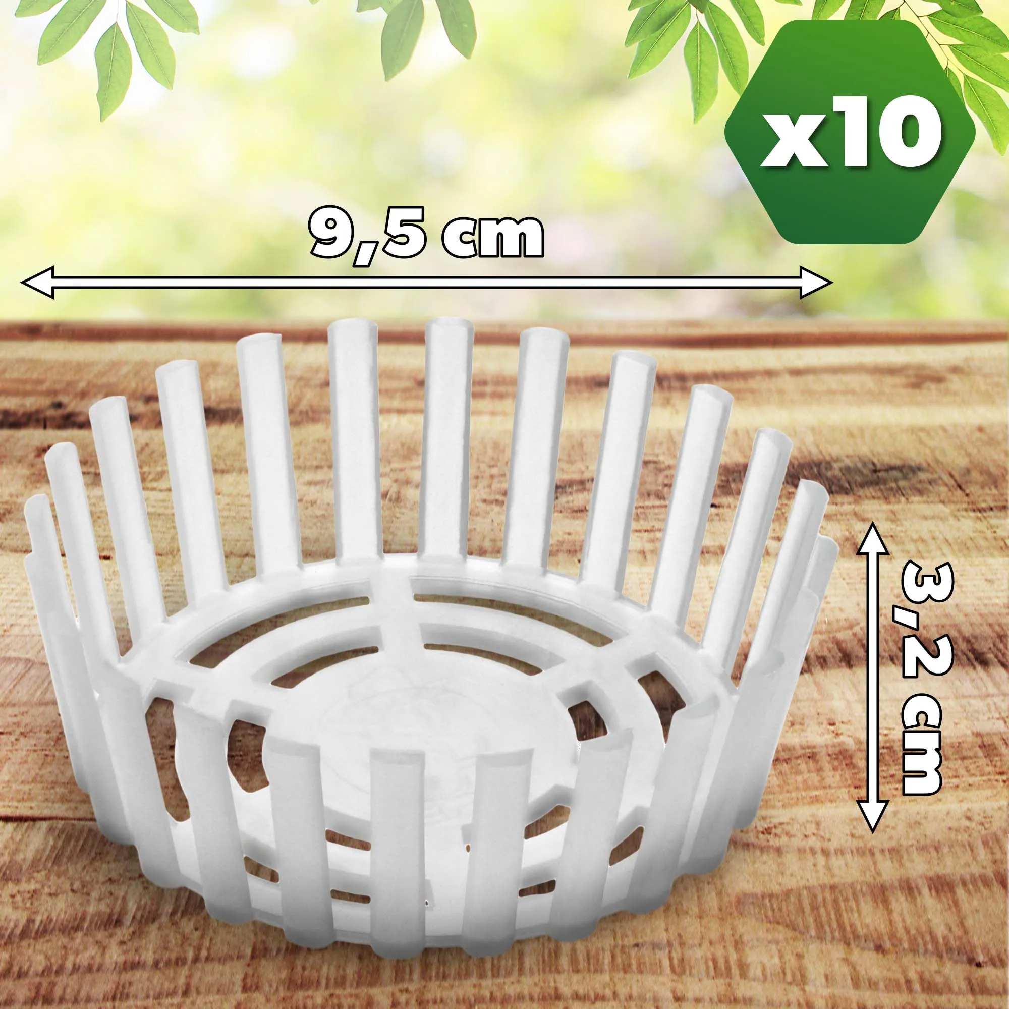 „Altedo“ stiklainių spaustukai, pilki, 100 mm skersmens, 10 vnt.