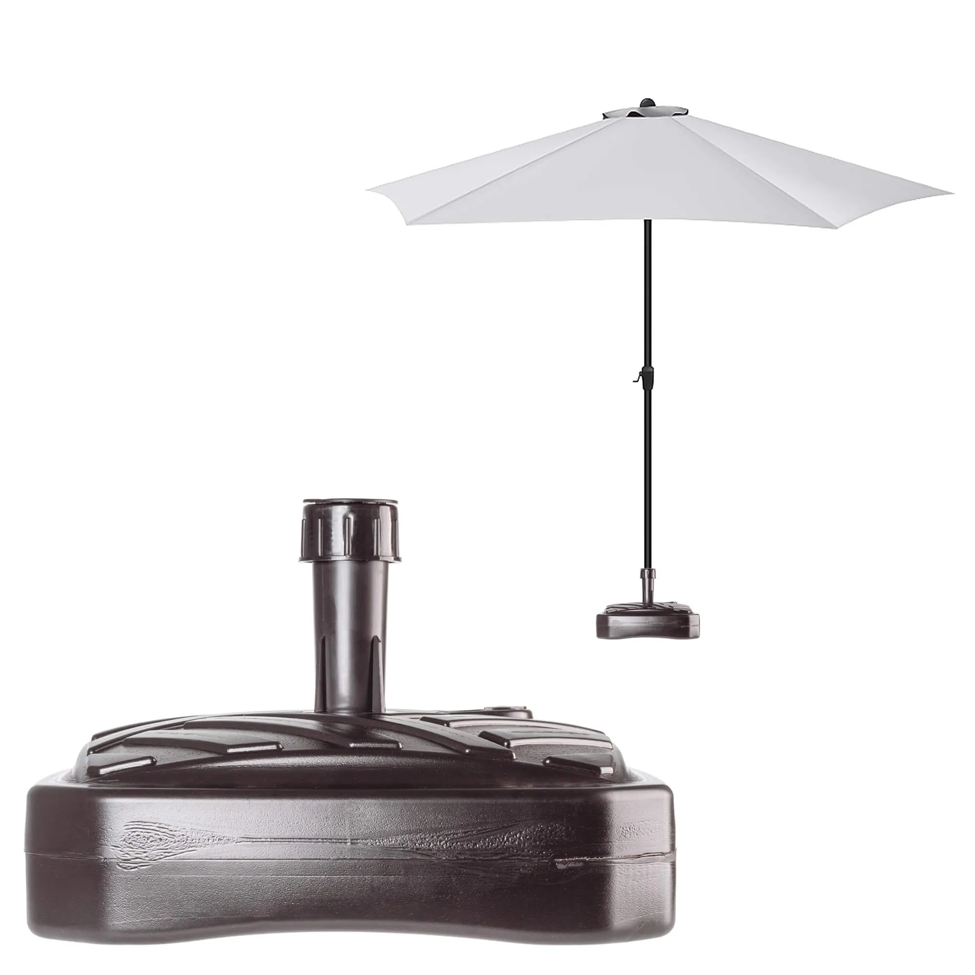 „Solero“ dryžuotas kvadratinis rudas sodo skėčio pagrindas