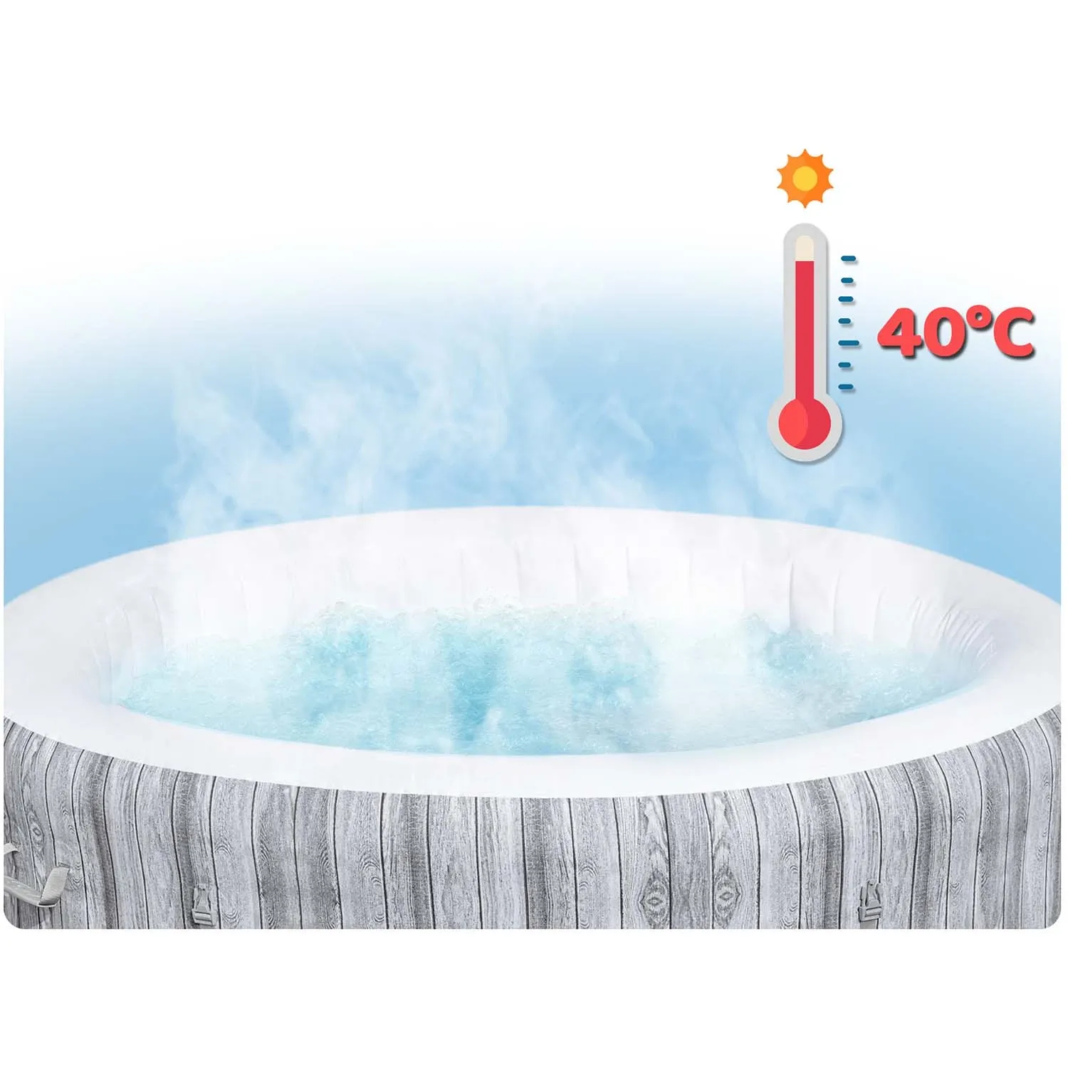 Pripučiama SPA vonia „Lay-Z Fiji“, skirta 4 asmenims, „Bestway“, 60085 - nuotrauka 1