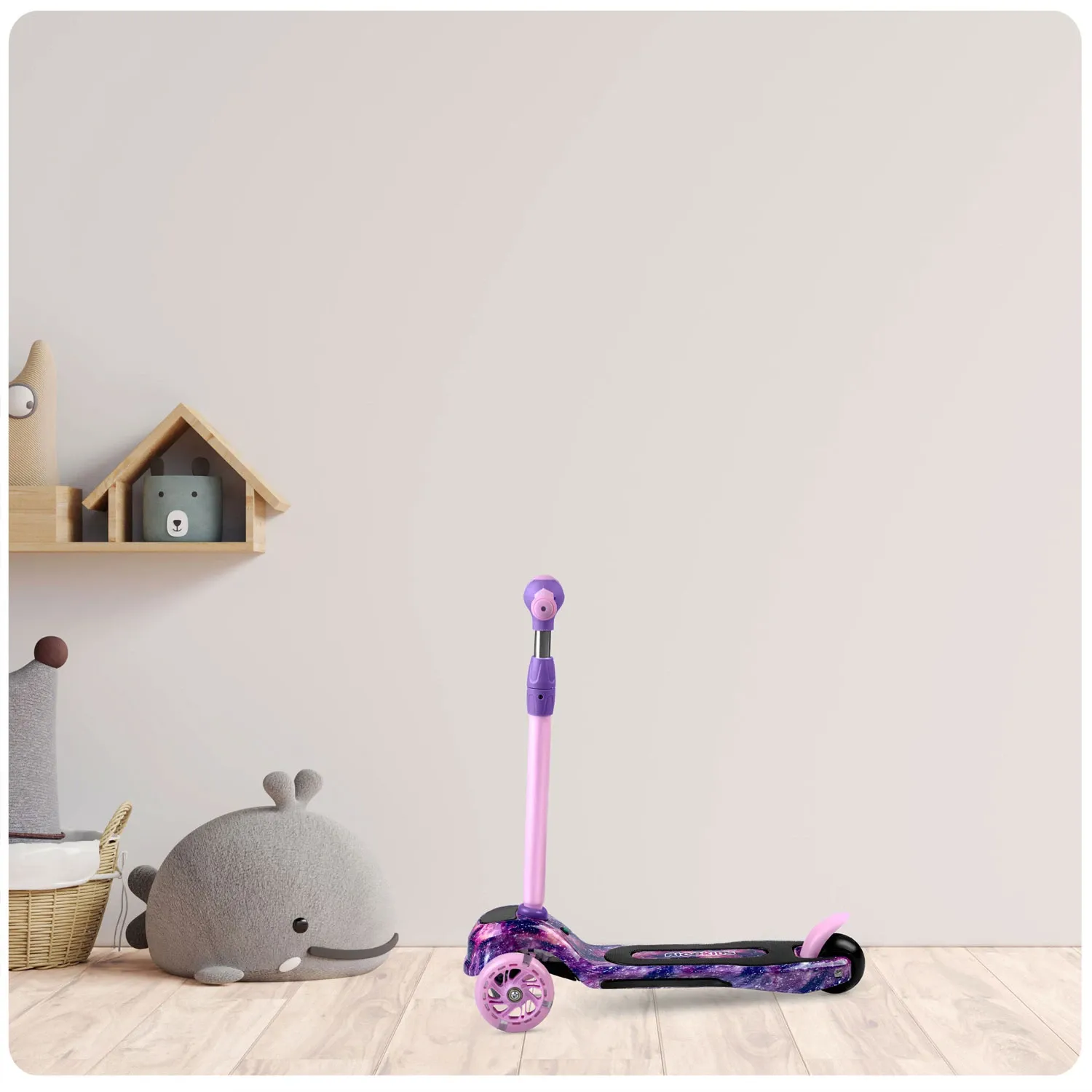 „Ricokids Piko“ triratis paspirtukas – rožinės ir violetinės spalvos - nuotrauka 1