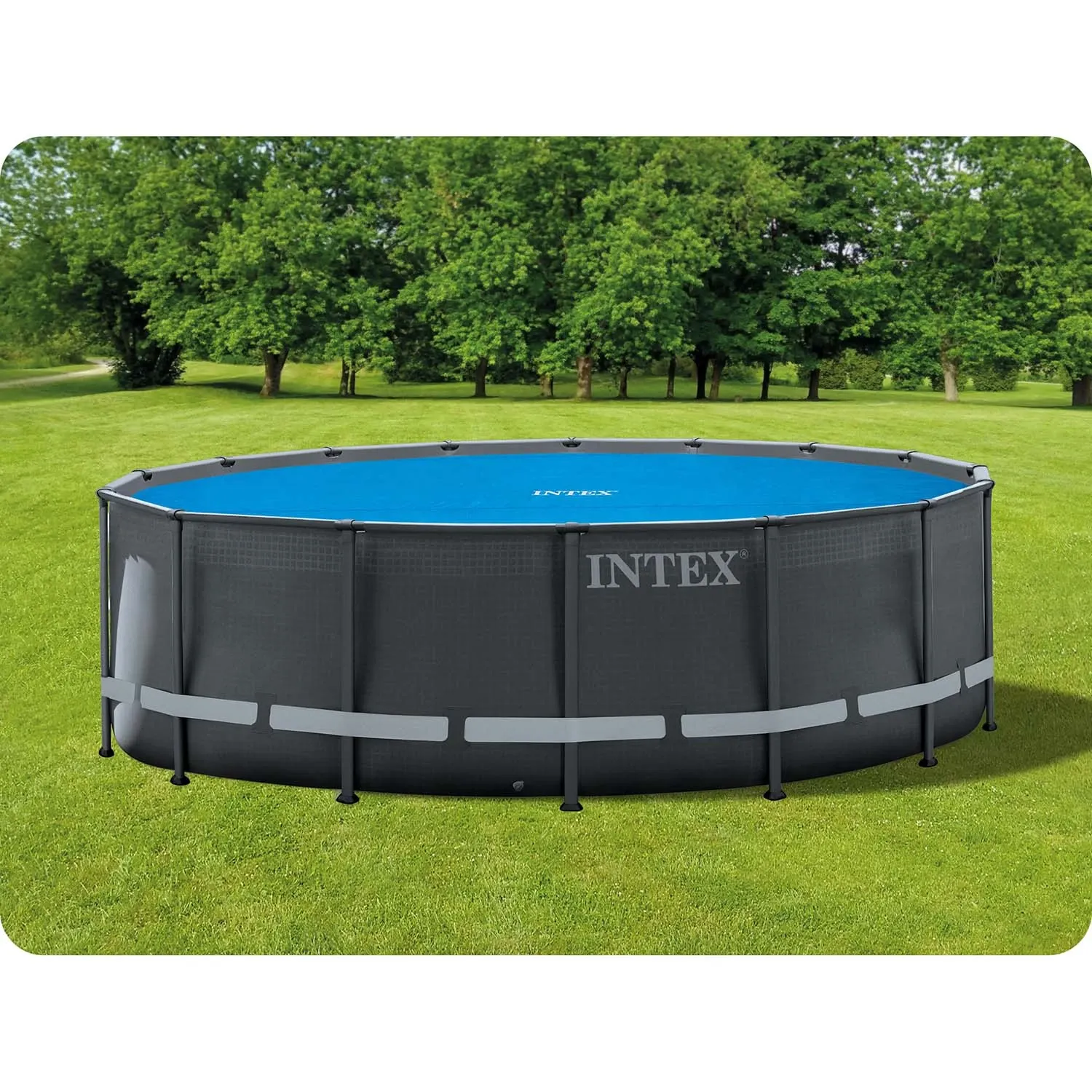 Saulės baterijų uždanga 488 cm baseinui INTEX 28014 - nuotrauka 1