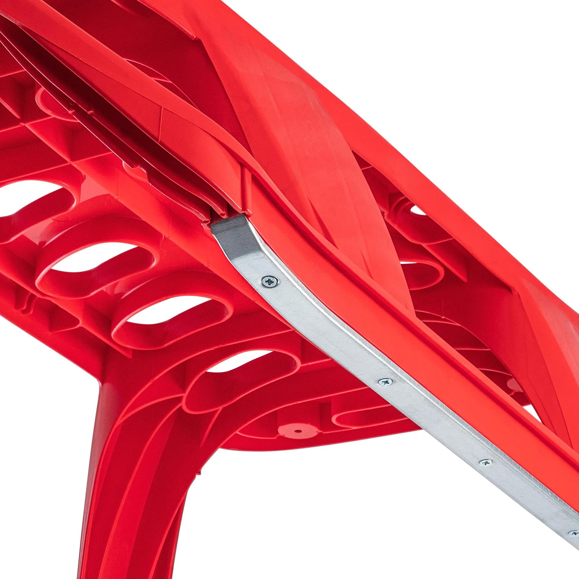 Piera plastikinės rogės vaikams, raudonos