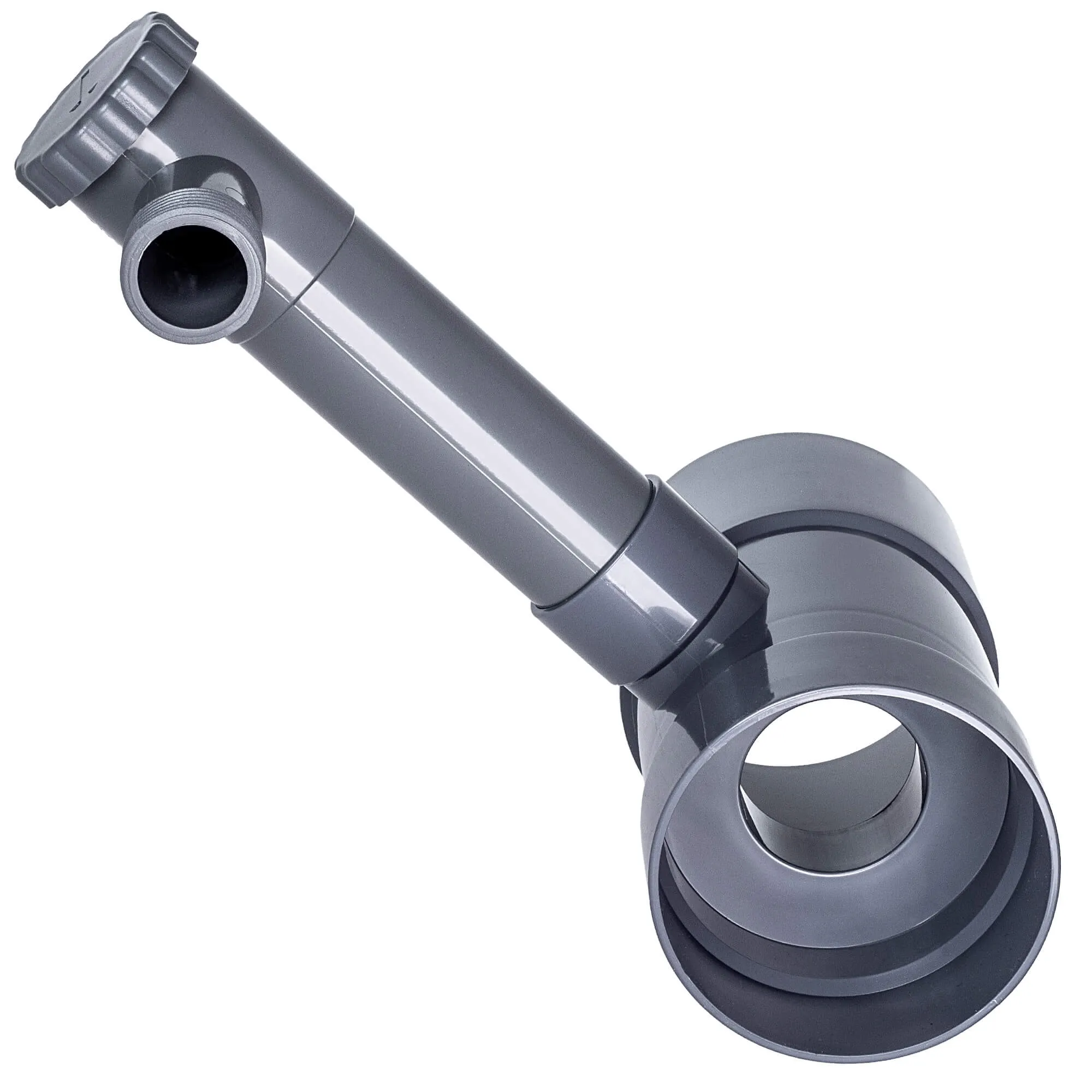 Nancras lietaus vandens kolektorius su vožtuvu, 90 mm, pilkas