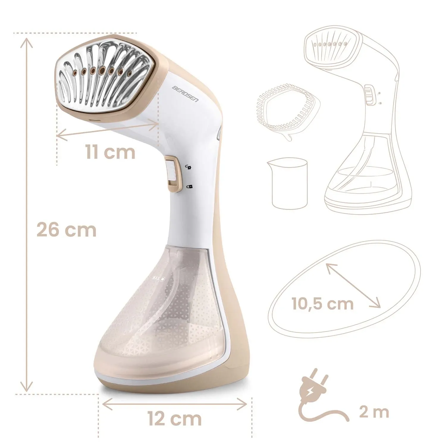 Berdsen BD-311 1600W drabužių garintuvas - nuotrauka 1