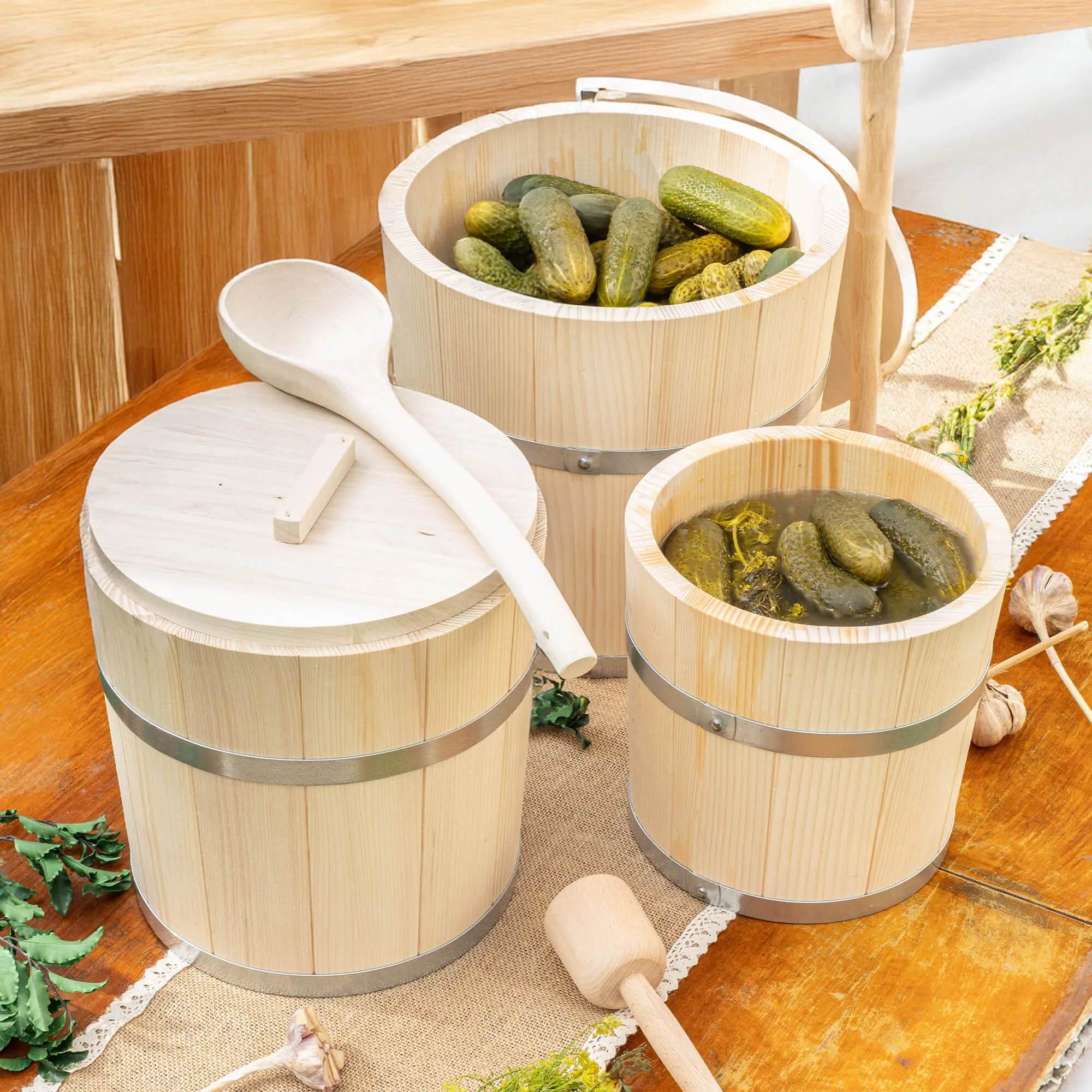 Reila 10L medinė marinavimo statinė