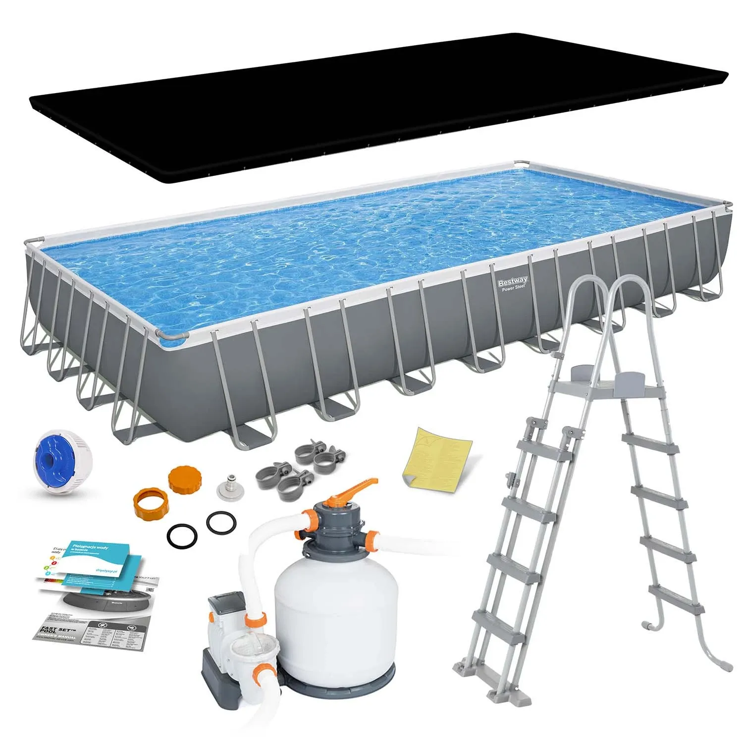 Karkasinis sodo baseinas 956 x 488 x 132 cm 11 viename Bestway 56623 - nuotrauka 1