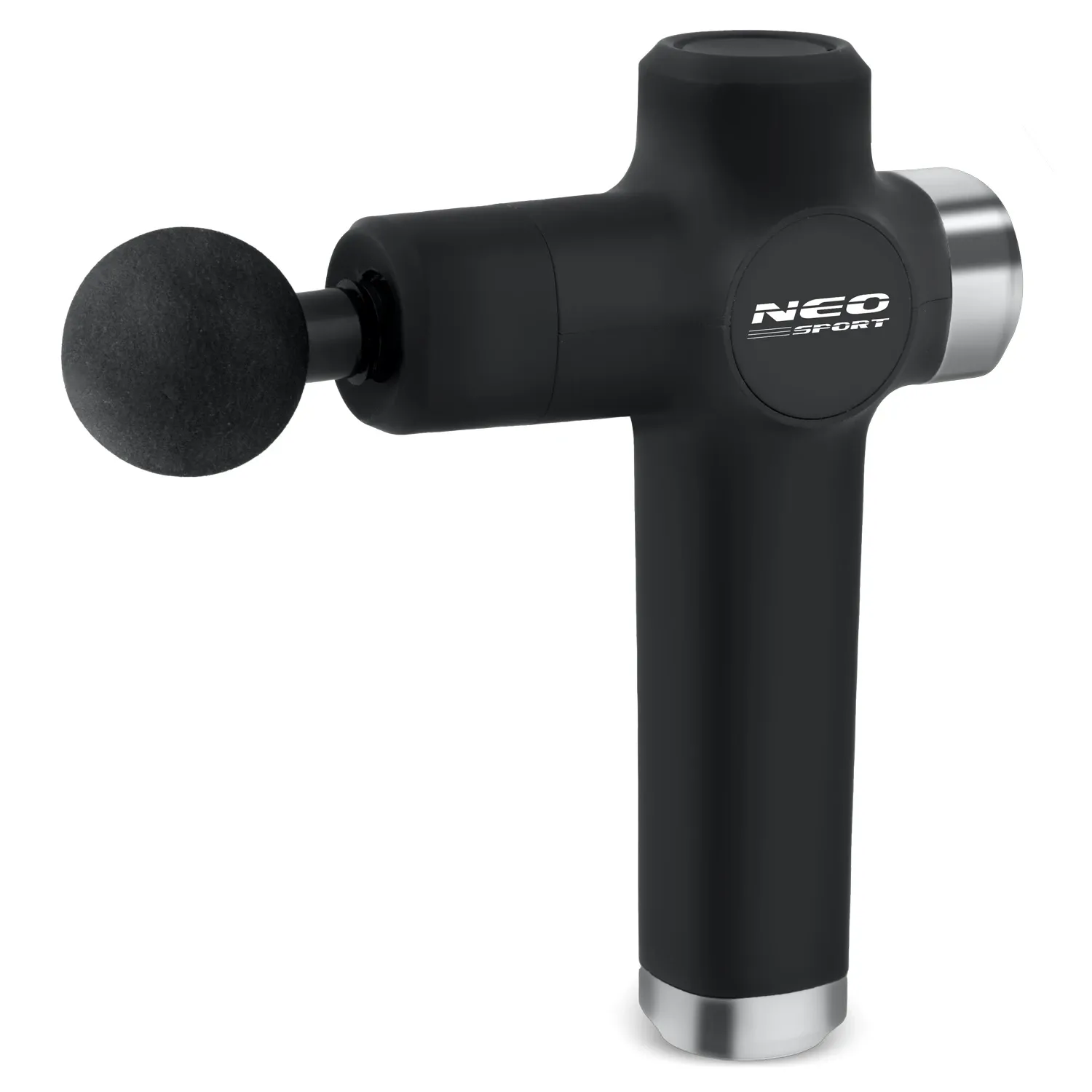 Kūno masažo pistoletas NS-501 Neo-sport juodas su 8 antgaliais - nuotrauka 1