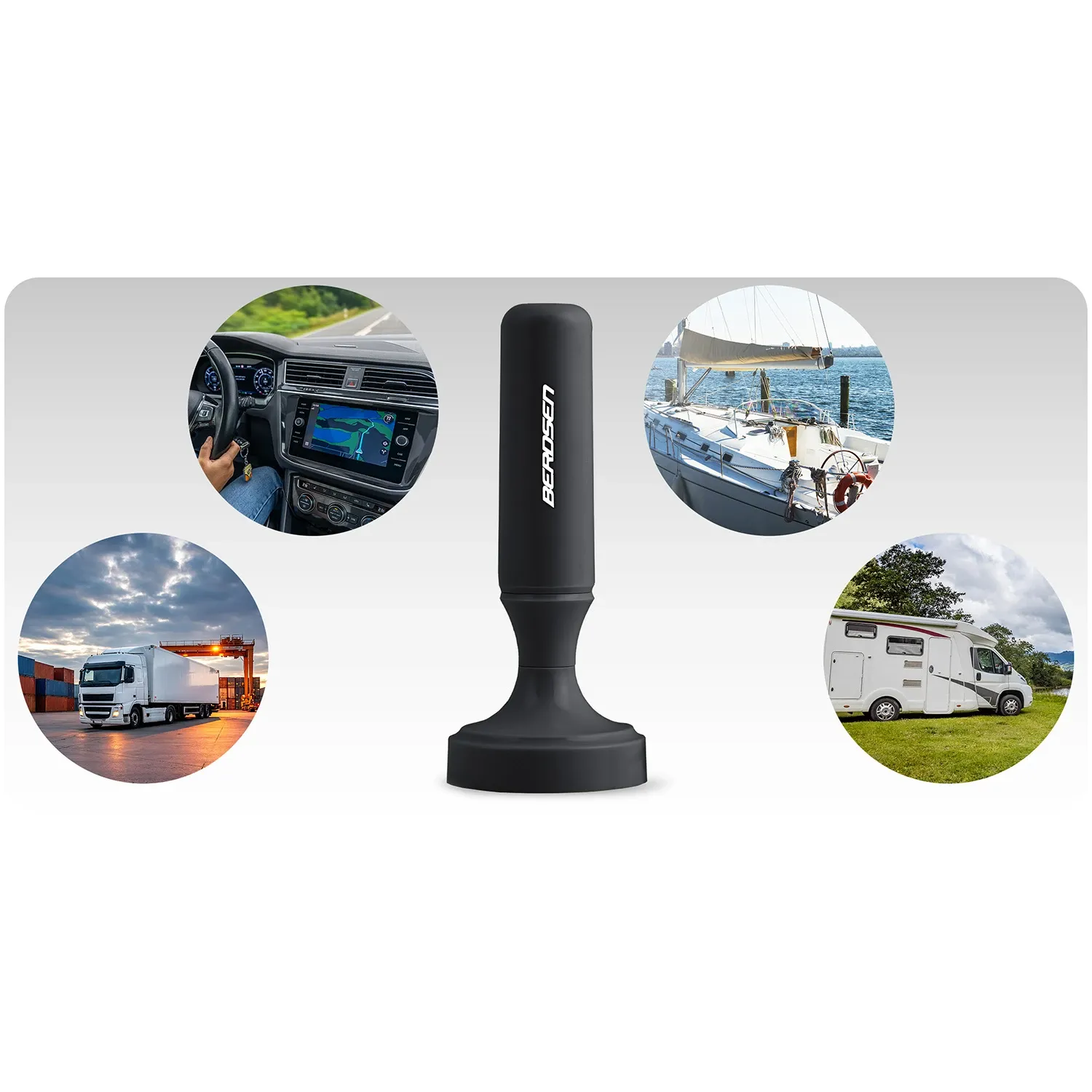 „Berdsen BD-956“ 360 laipsnių televizoriaus „Ultra HD 4K“ vidaus antena, juoda - nuotrauka 1