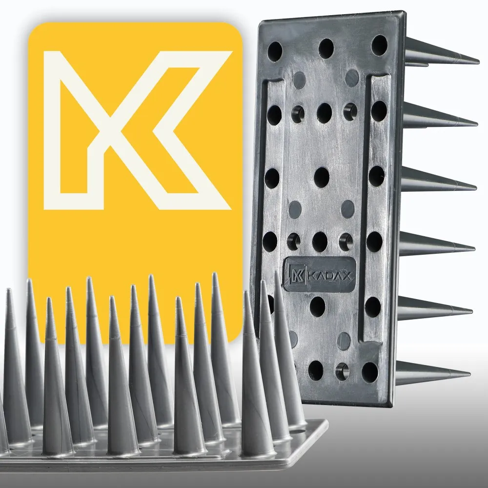 „Arcas“ plastikiniai paukščių apsaugos smaigai, sidabriniai, 12 vnt.