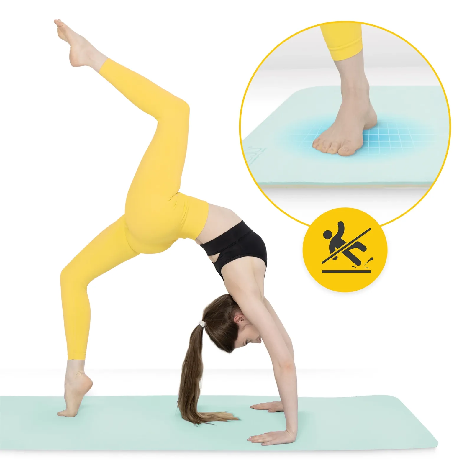 TPE neslystantis mankštos ir jogos kilimėlis