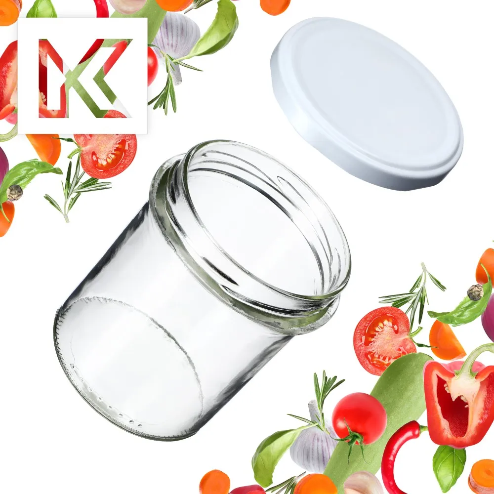 Avila konservavimo stiklainiai 350 ml 100 vnt. 82 mm + balti dangteliai