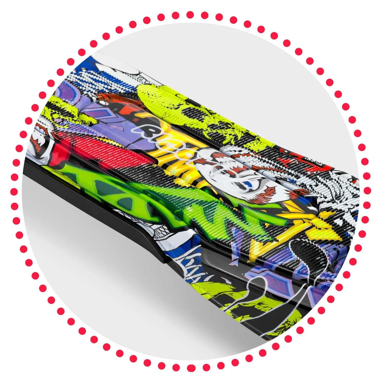 „Ricokids Piko“ triratis paspirtukas – juodas su spalvingais raštais - nuotrauka 1