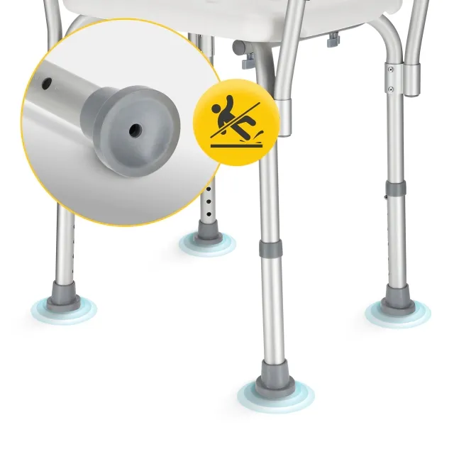 Dušo kėdė su atlošu ir porankiais