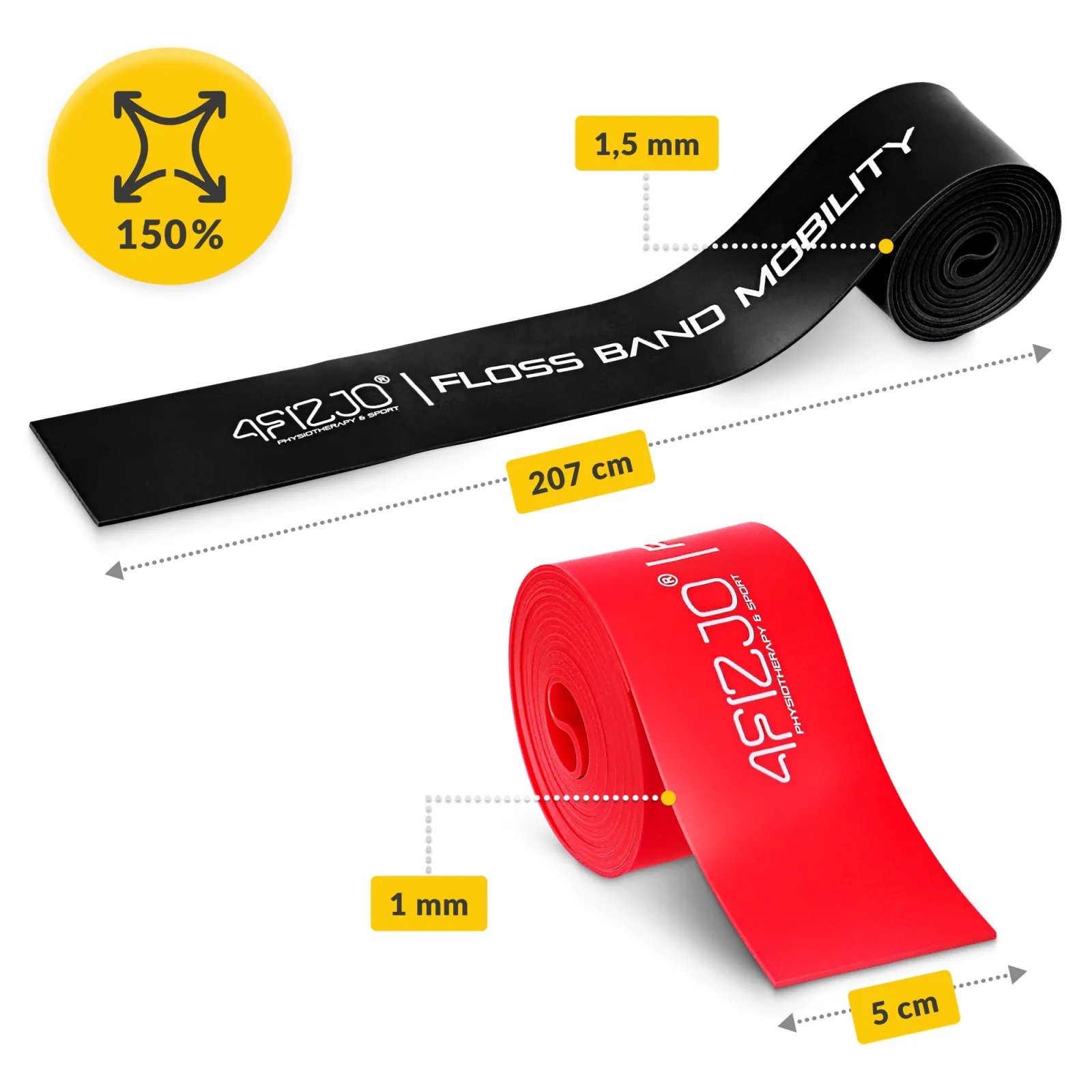 2 FLOSS BAND reabilitacijos juostų rinkinys
