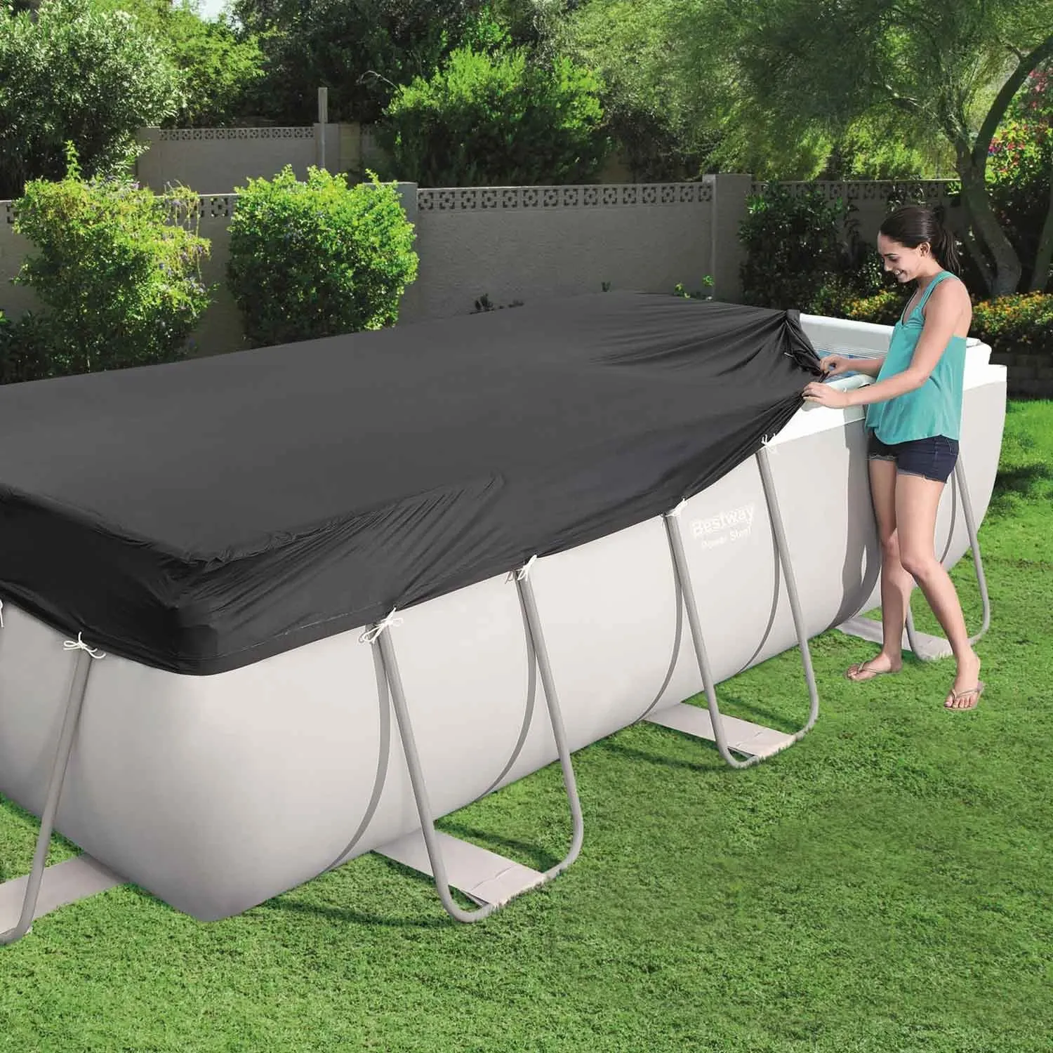 Rėminio baseino uždangalas 396 x 172 cm Bestway 58232 - nuotrauka 1