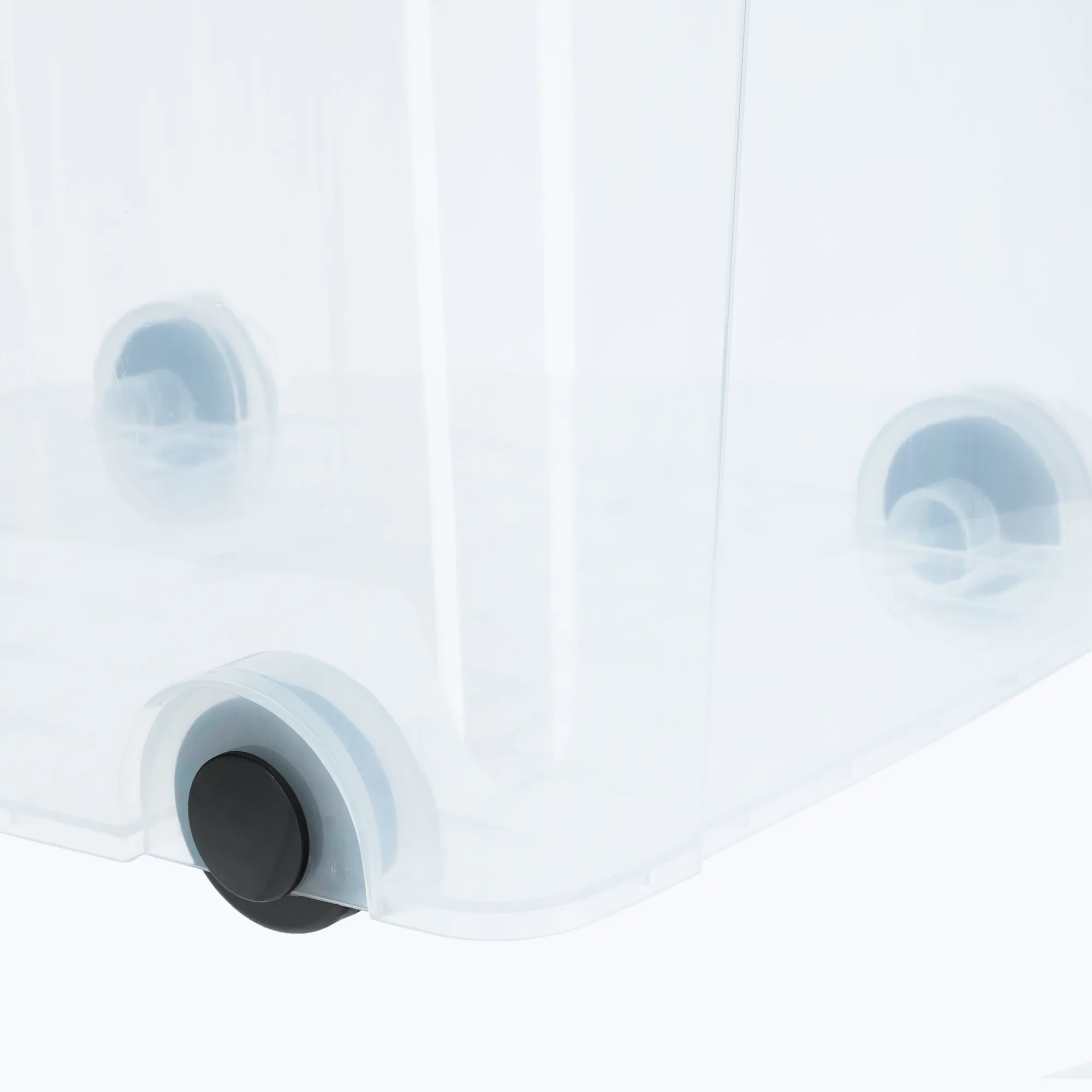 Vado 20L plastikinis konteineris su ratukais, skaidrus