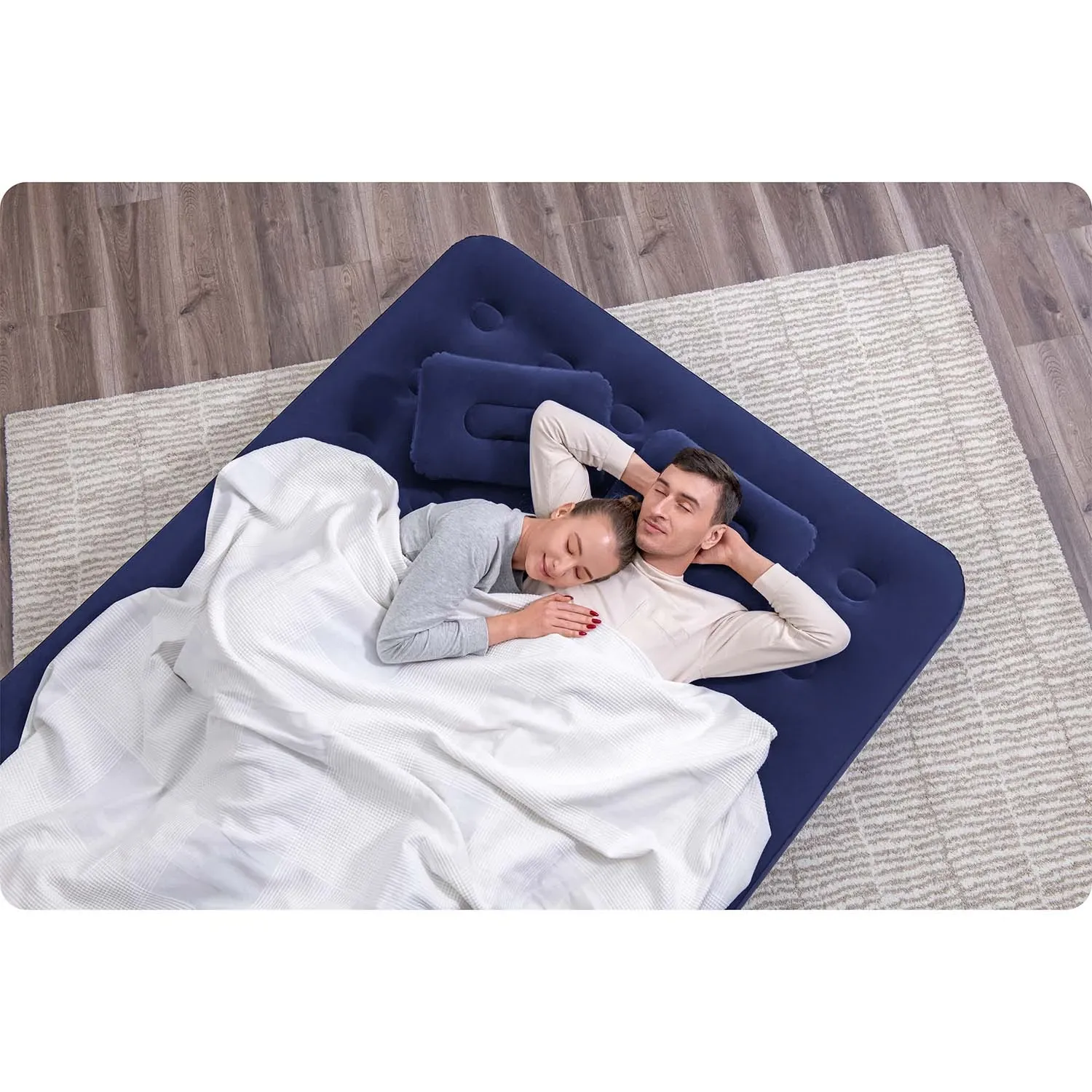 Pripučiamas čiužinys 203x152x22 cm su stūmokliniu siurbliu Bestway 67374 - nuotrauka 1