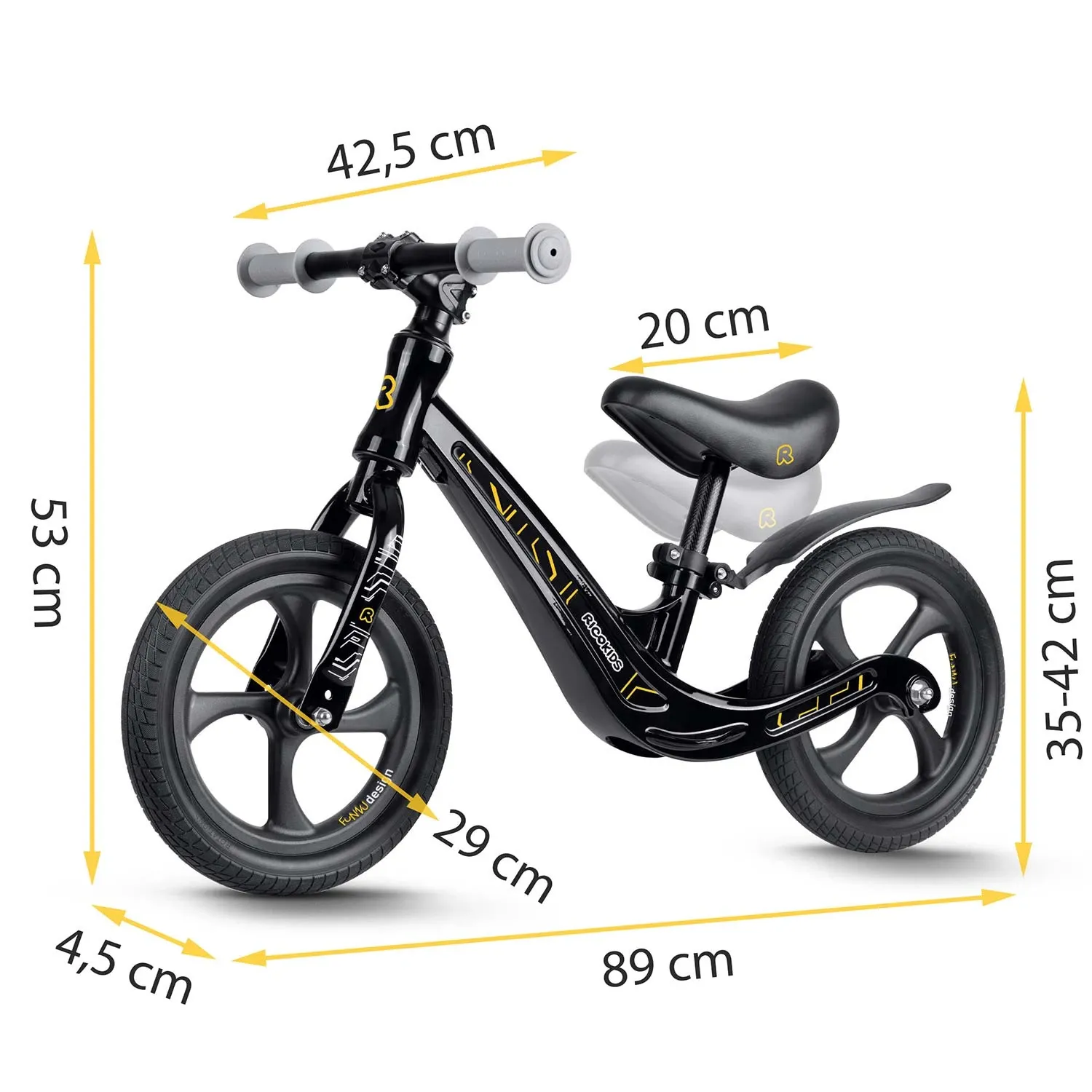 Ricokids FUNNU balansinis dviratis vaikams - nuotrauka 1