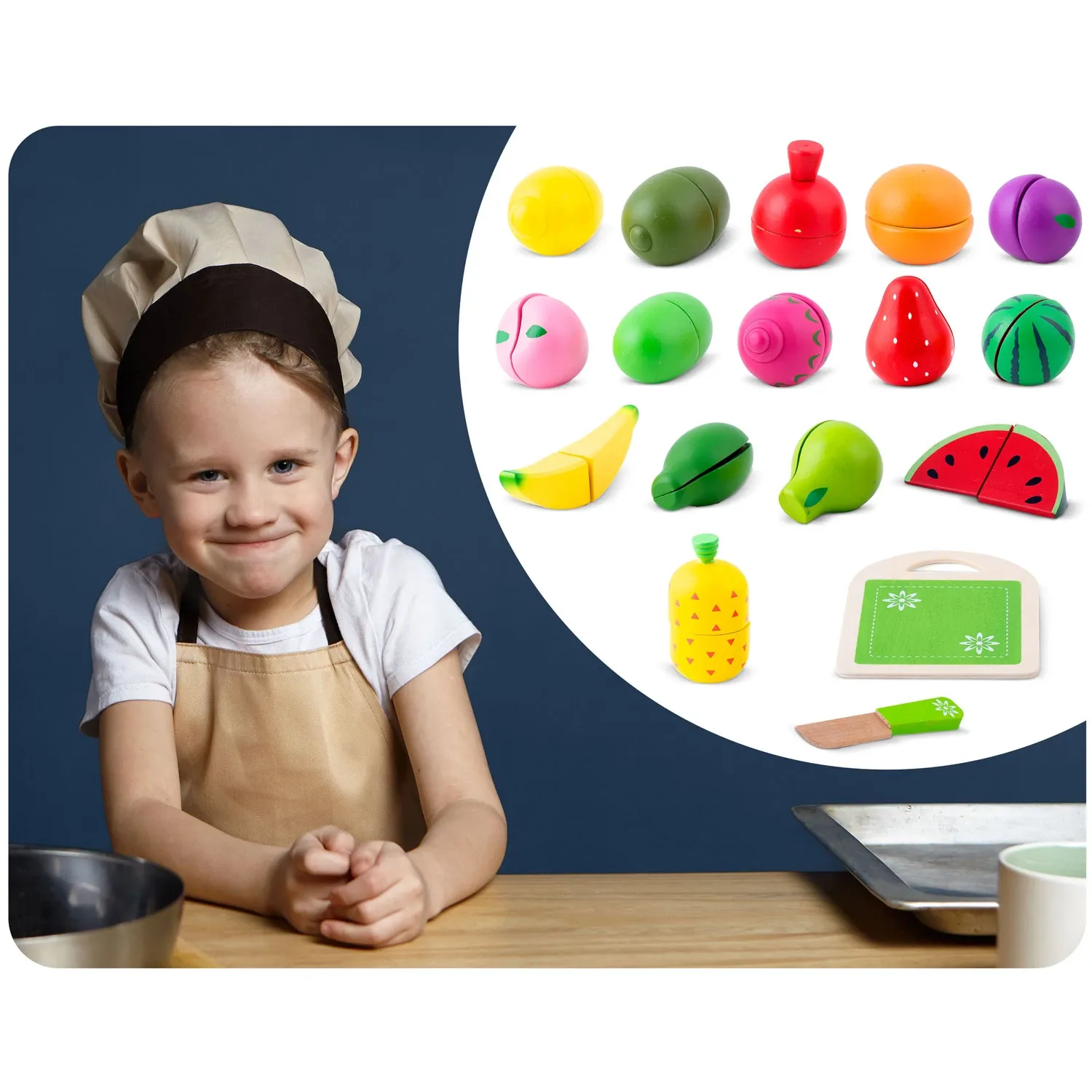 Medinis vaisių žaislas pjaustymui RK-872 Ricokids - nuotrauka 1