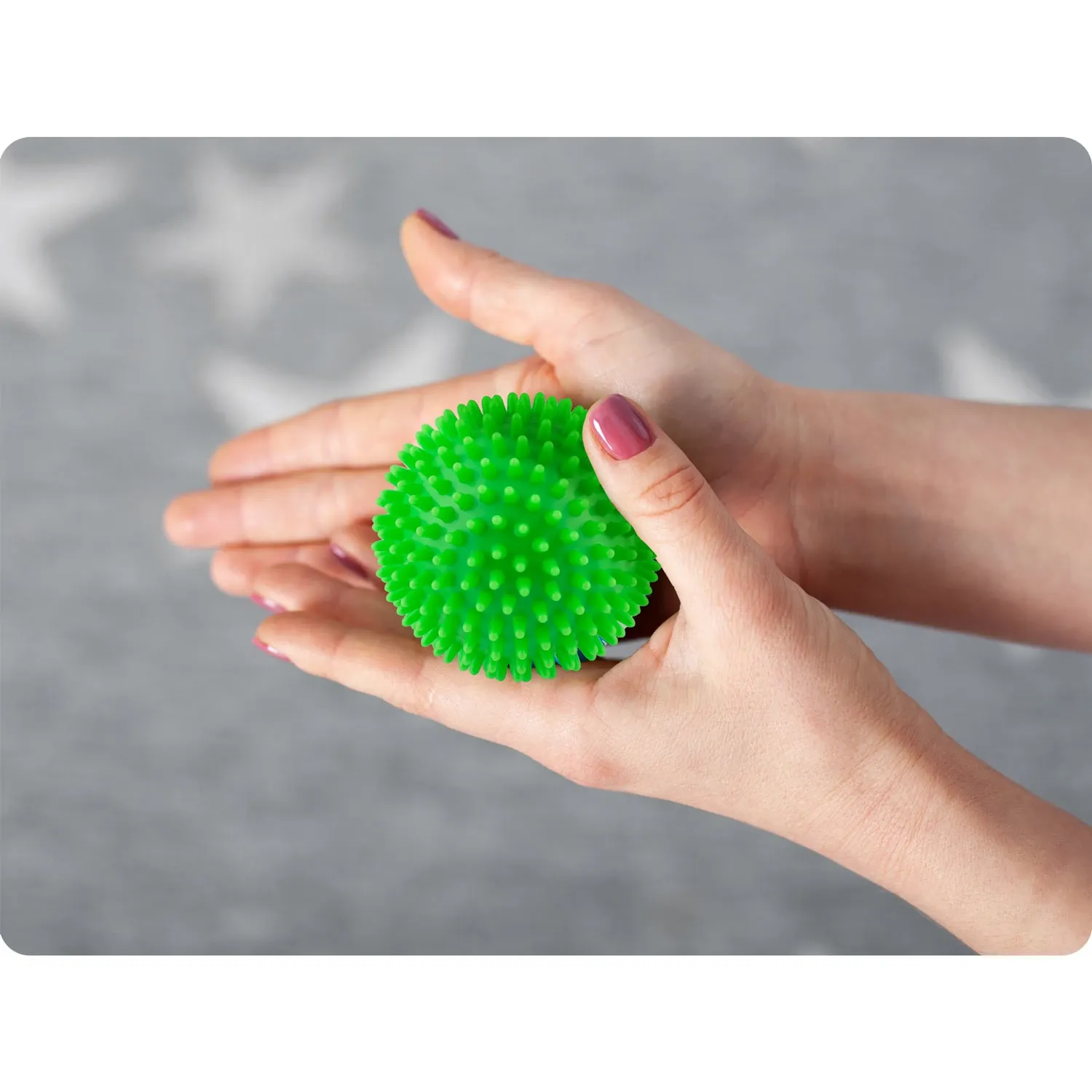 Masažo ir fitneso kamuolys 9 cm NS-957 žalias - nuotrauka 1