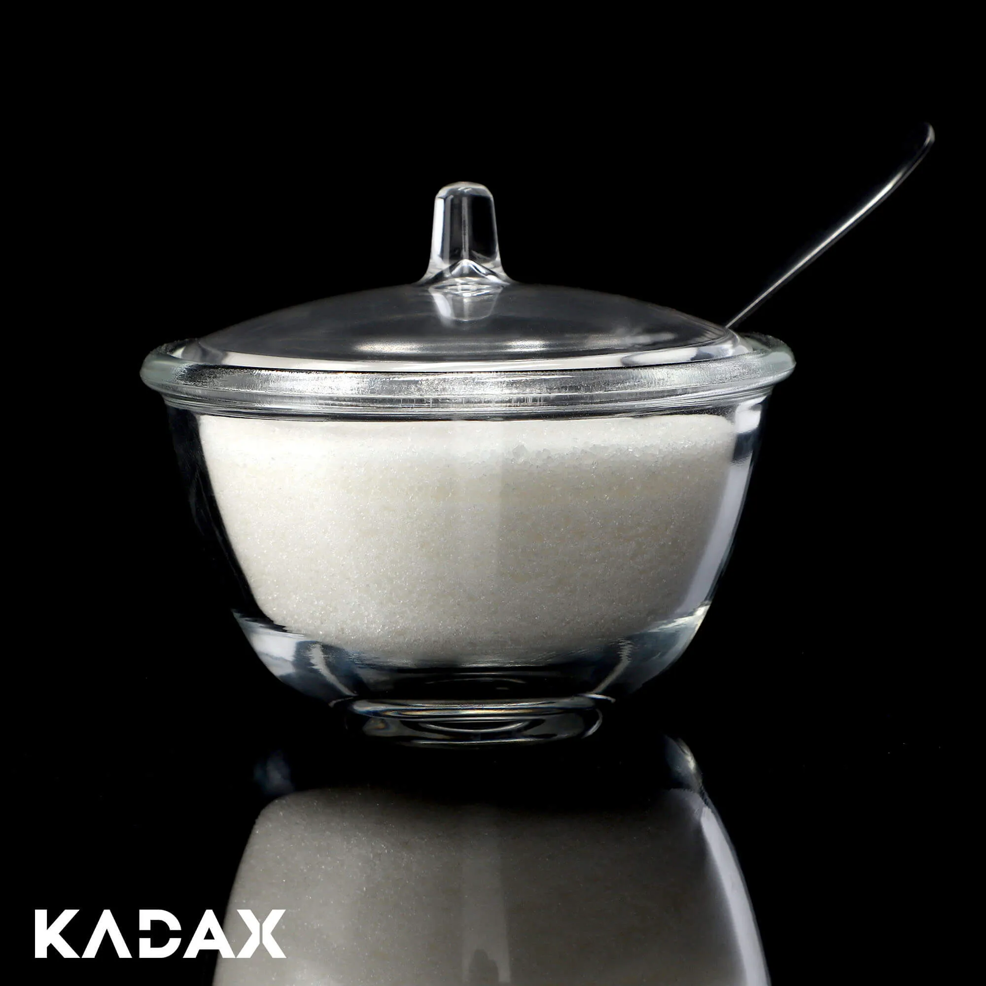 Stiklinė cukraus dubenėlė su dangteliu, 275 ml